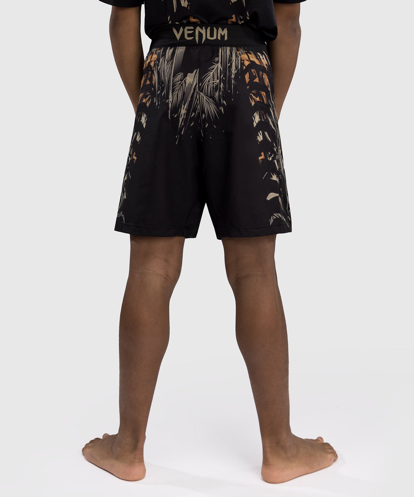 Venum Tiger Kids Fight Shorts - Black/Neon Orange