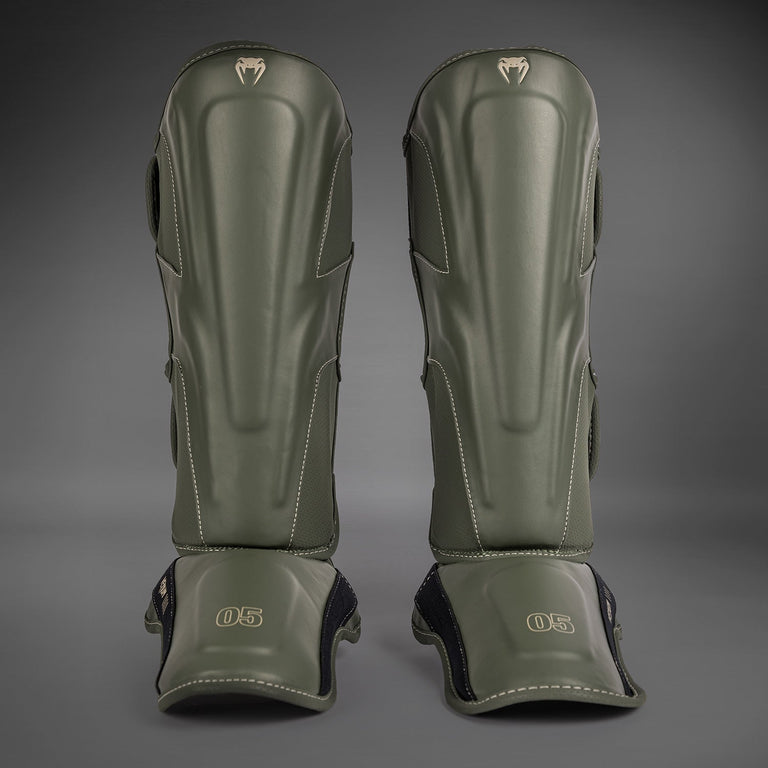 Venum Impact Evo Shin Guards - Military Green - Venum