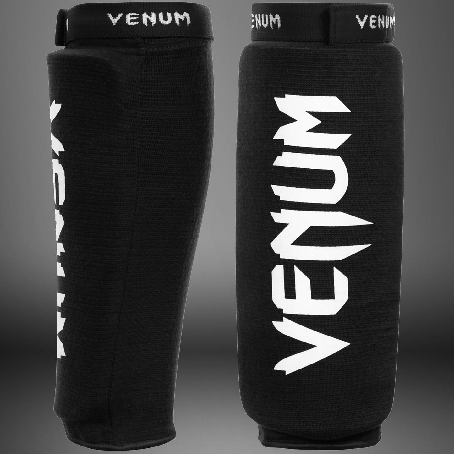 Venum Kontact Shin Guards Without Foot - Black