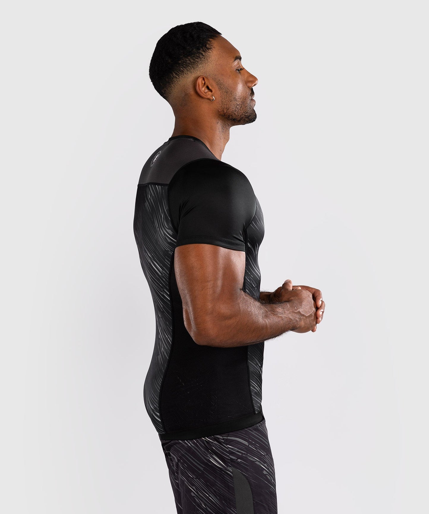 Venum Rapid Short Sleeve Rashguard - Black/Storm Grey