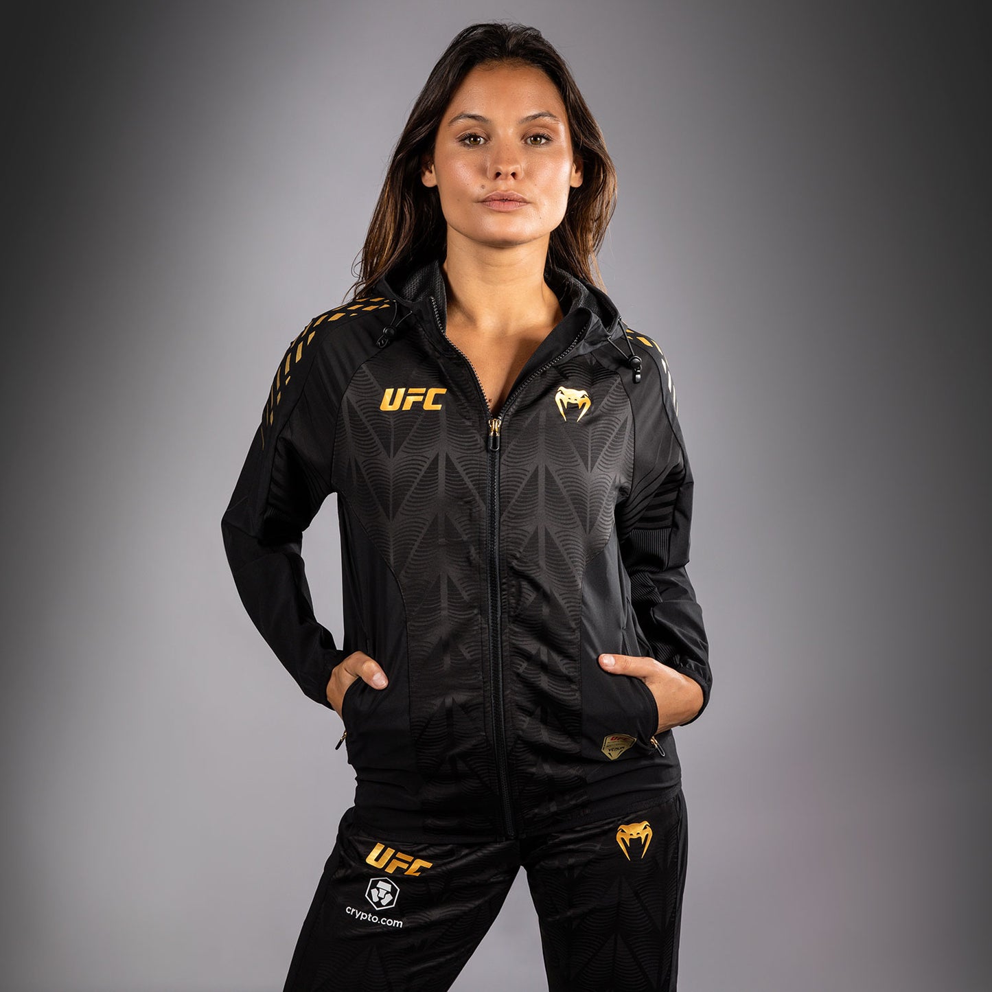 Women's UFC Zenith by Venum Champion Authentic Fight Night Walkout Hoodie Personalized