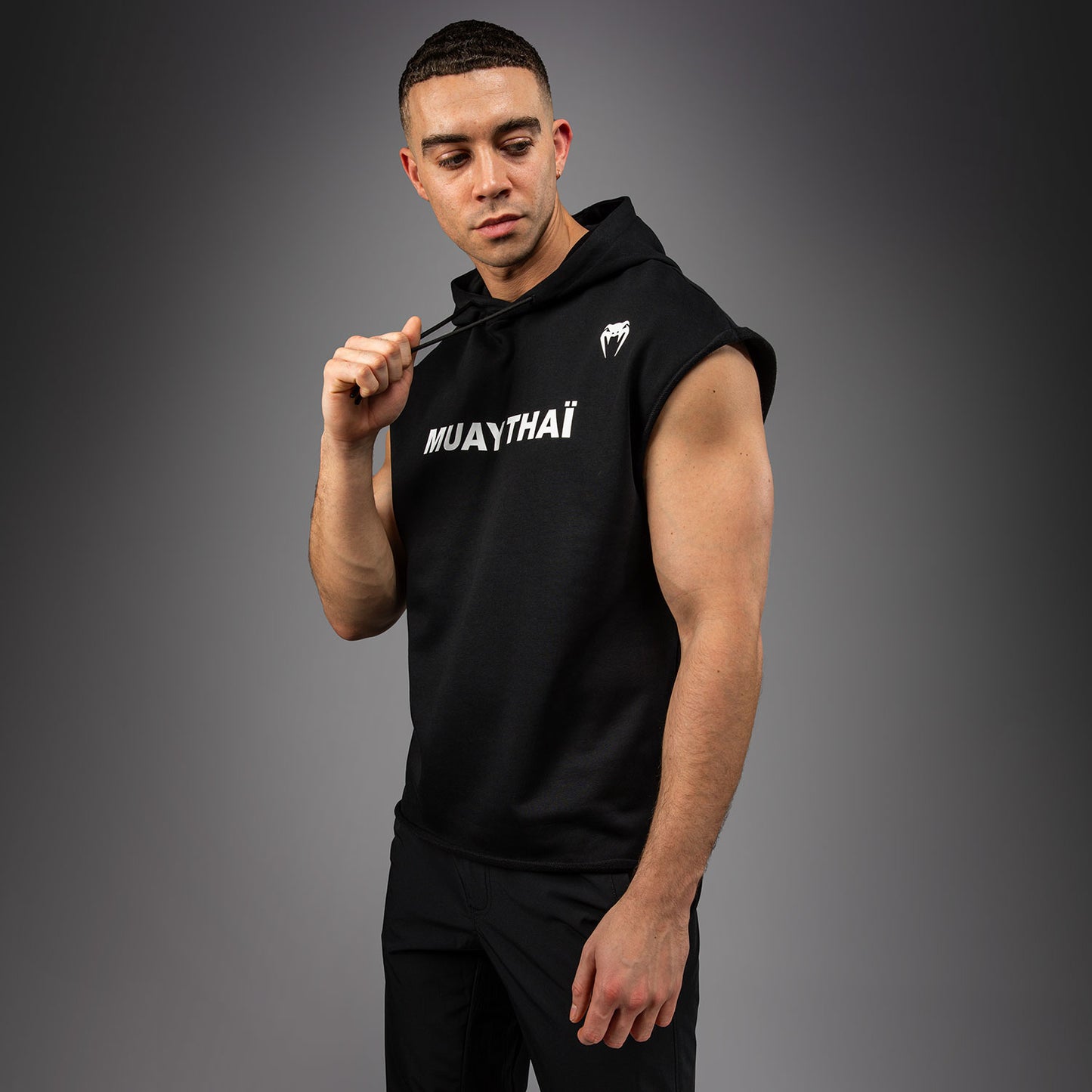 Venum Muay Thai VT Sleeveless Hoodie - Black/White