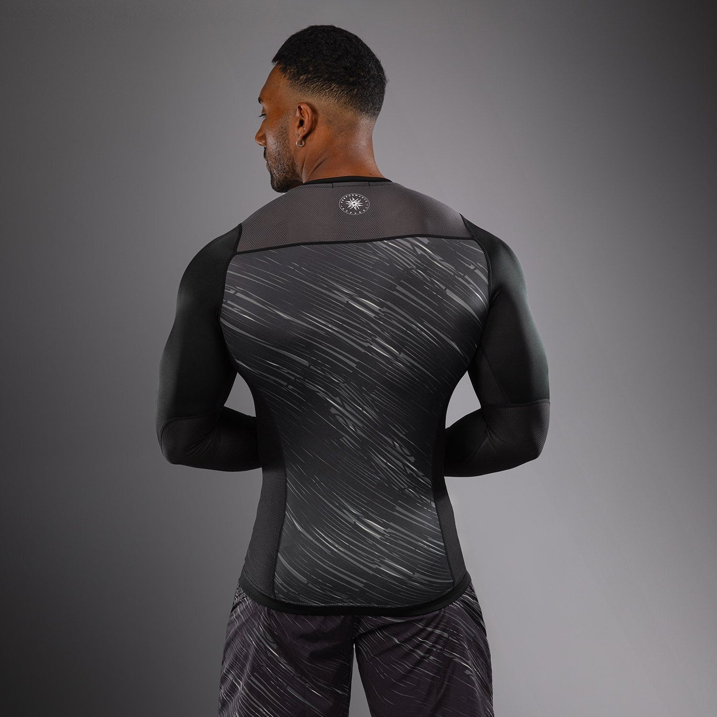 Venum Rapid Long Sleeve Rashguard - Black/Storm Grey