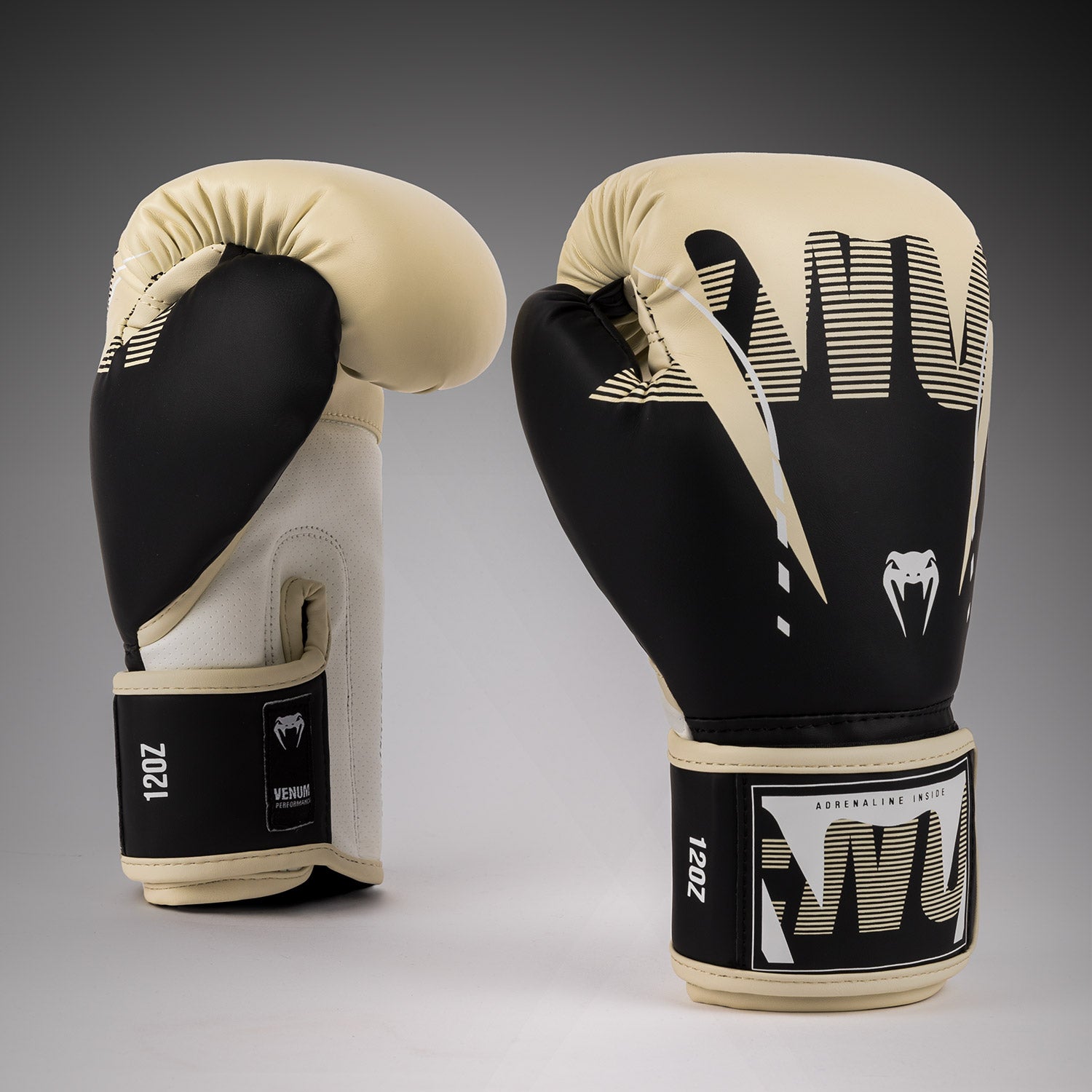Venum Adrenaline Boxing Gloves - Black/ Ivory - Venum