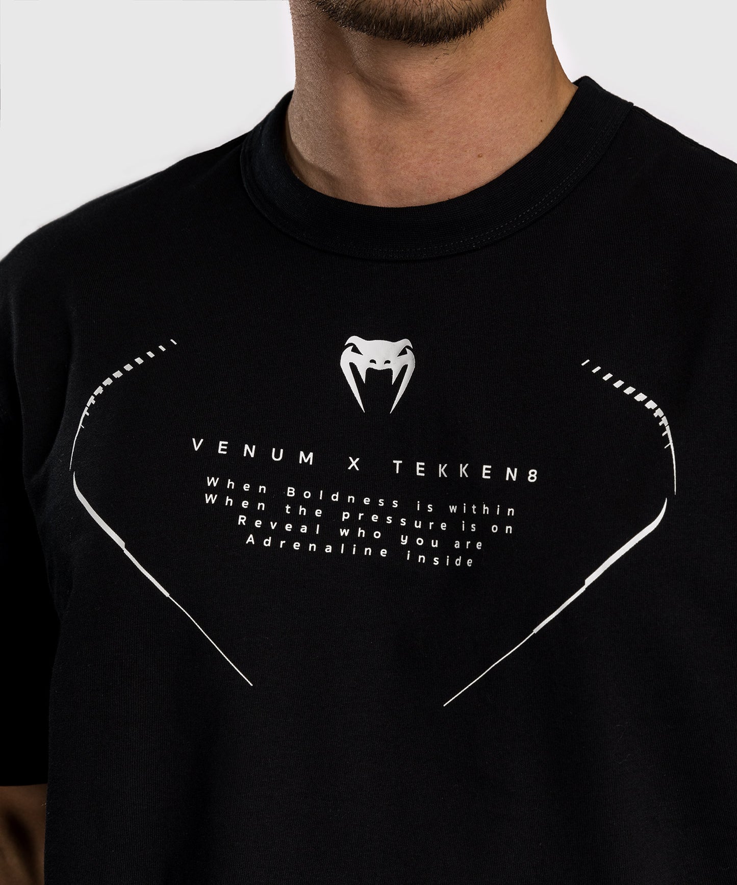 Venum x TEKKEN 8 - Jin Kazama T-Shirt - Black/Black/White