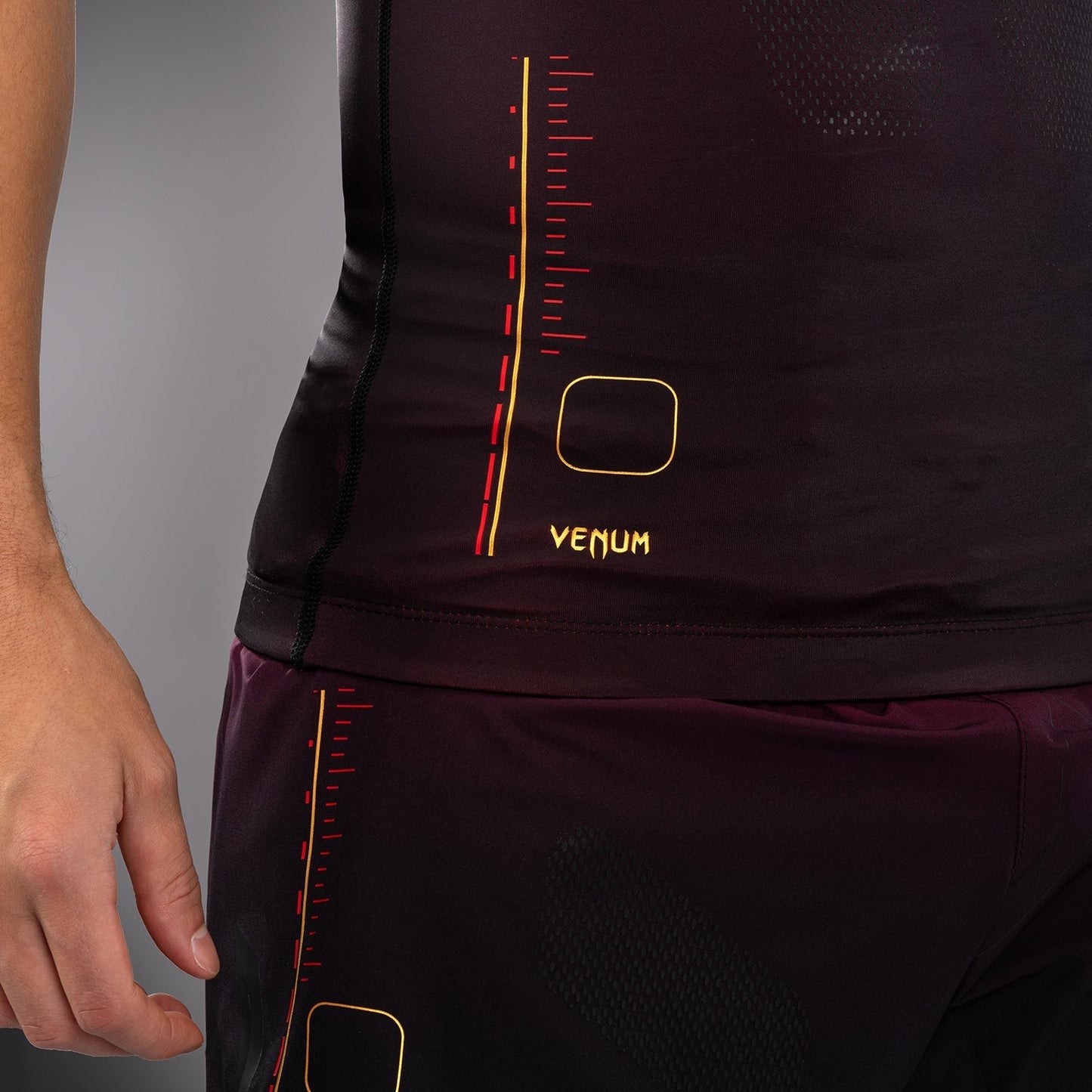 Venum Tactical XT Sleeveless Rashguard - Black/Burgundy/Gold