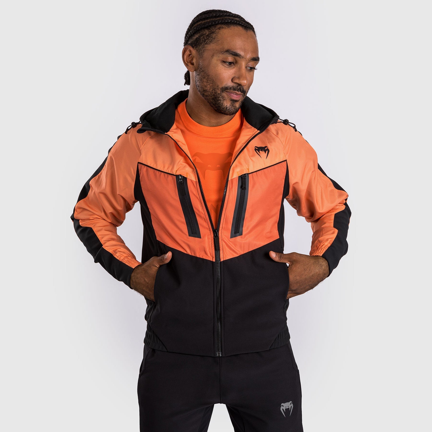 Venum Laser Track Jacket Black/Orange Venum - Main Image