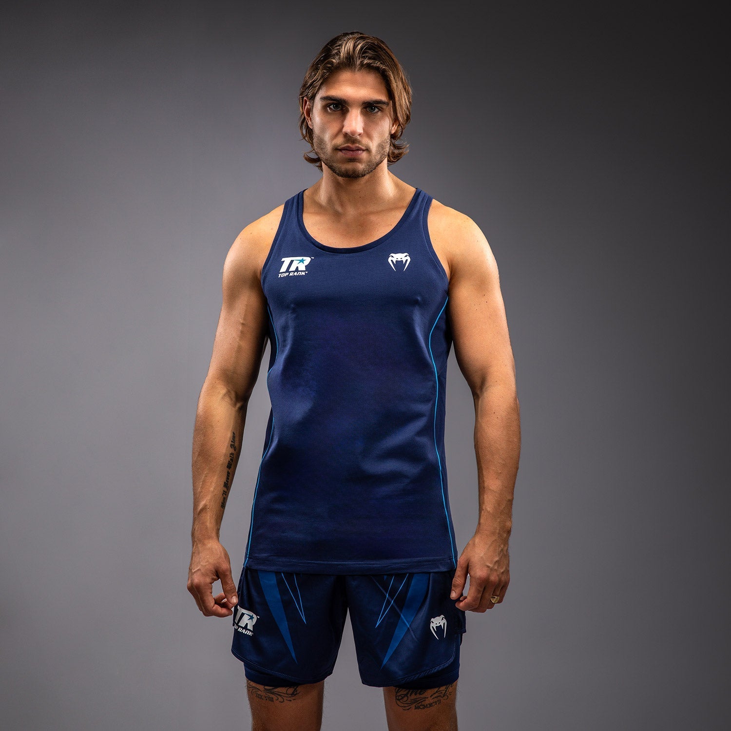 Venum x Top Rank Original Men's Tank Top - Navy Blue - Venum