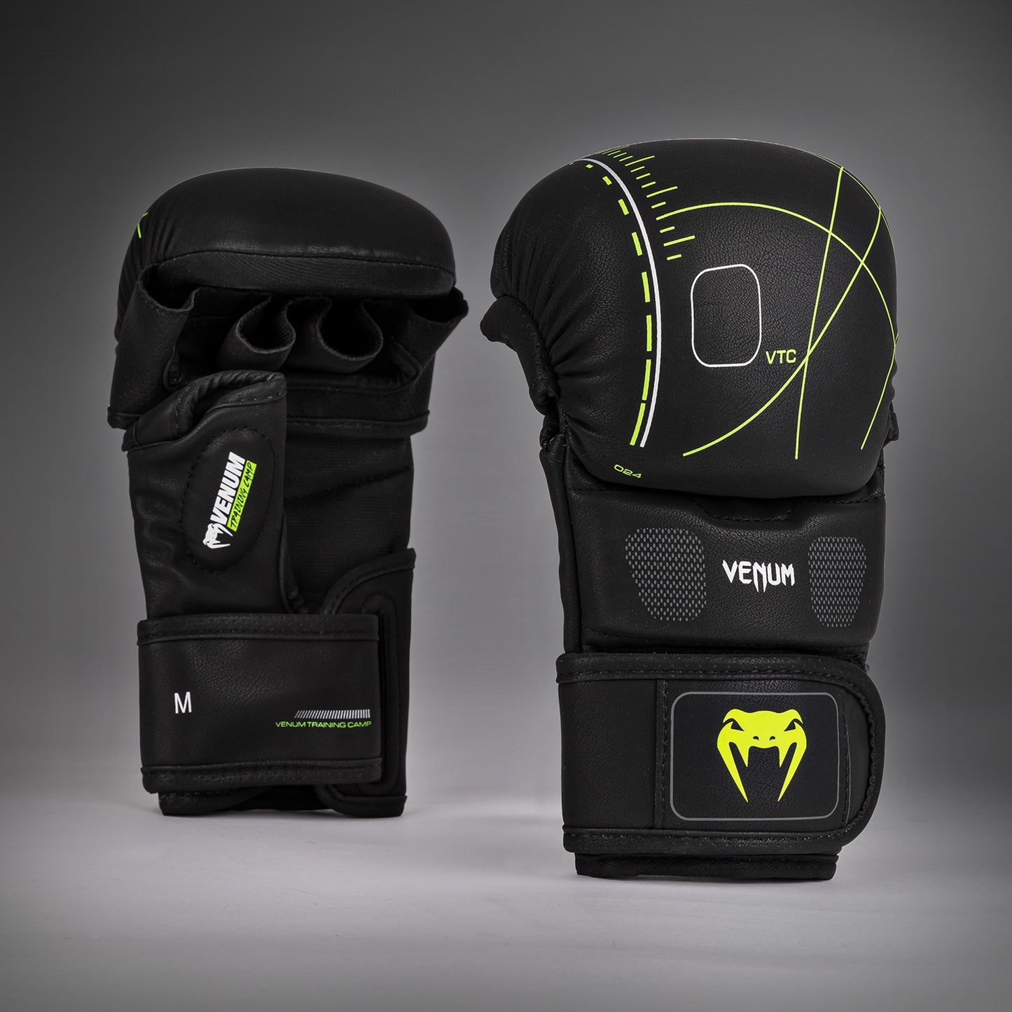 Venum Training Camp 4.0 Sparring Gloves - Black/Neo Green
