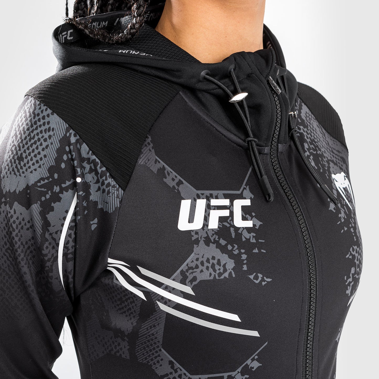 UFC Adrenaline by Venum Authentic Fight Night  Women’s Walkout Hoodie - Black