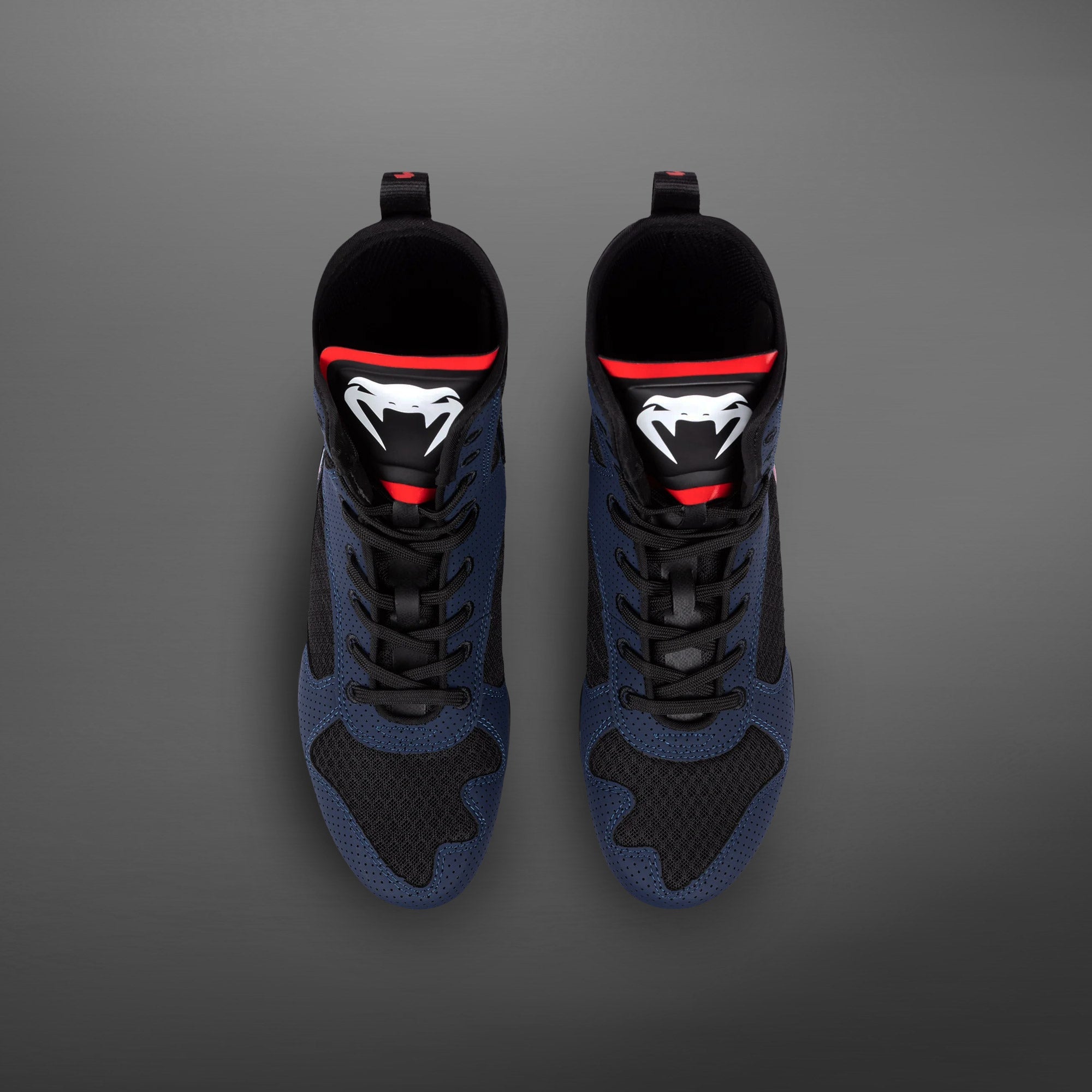 Venum Elite Boxing Shoes - Navy/Black/Red - Venum