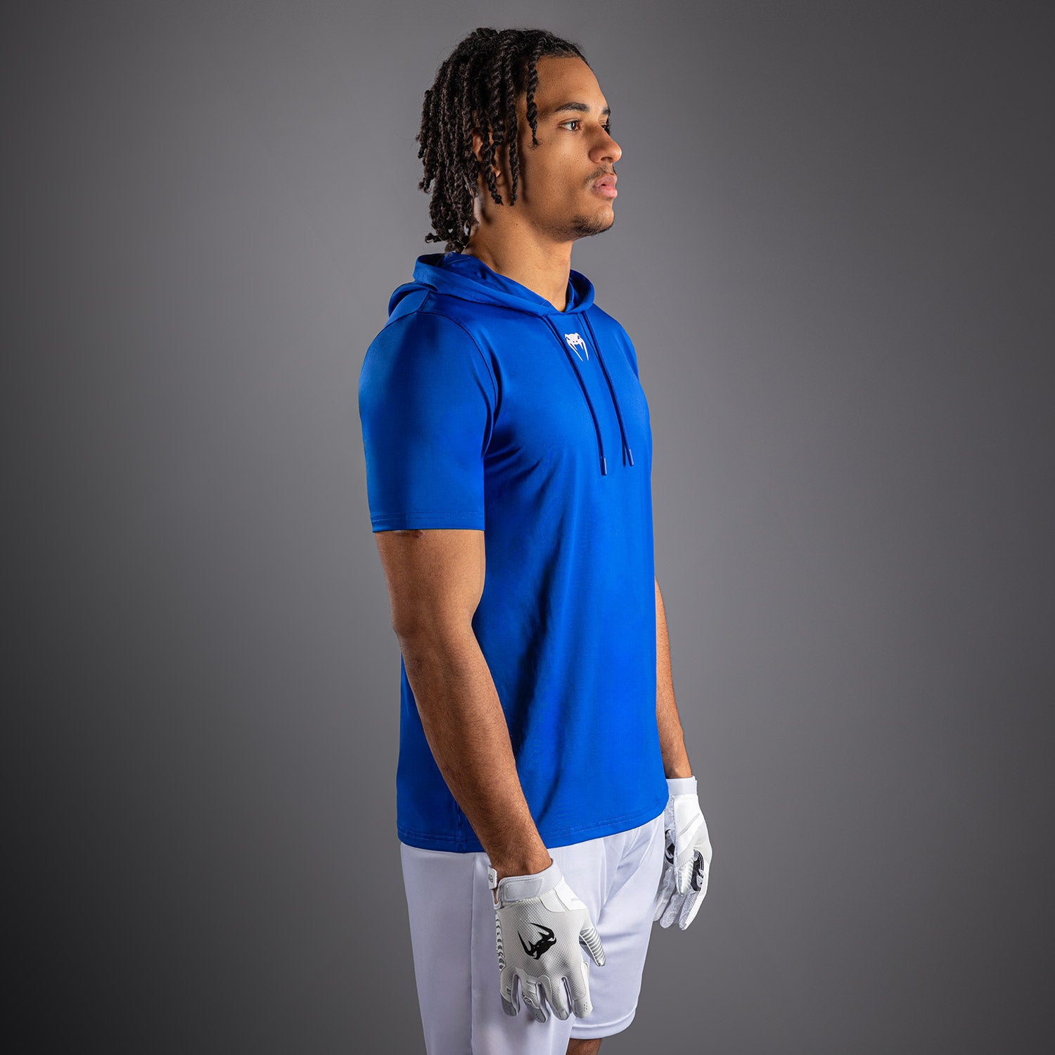 Venum Elite Short Sleeve Dry-Tech Hoodie - Royal Blue  product-type_Sweatshirts Venum