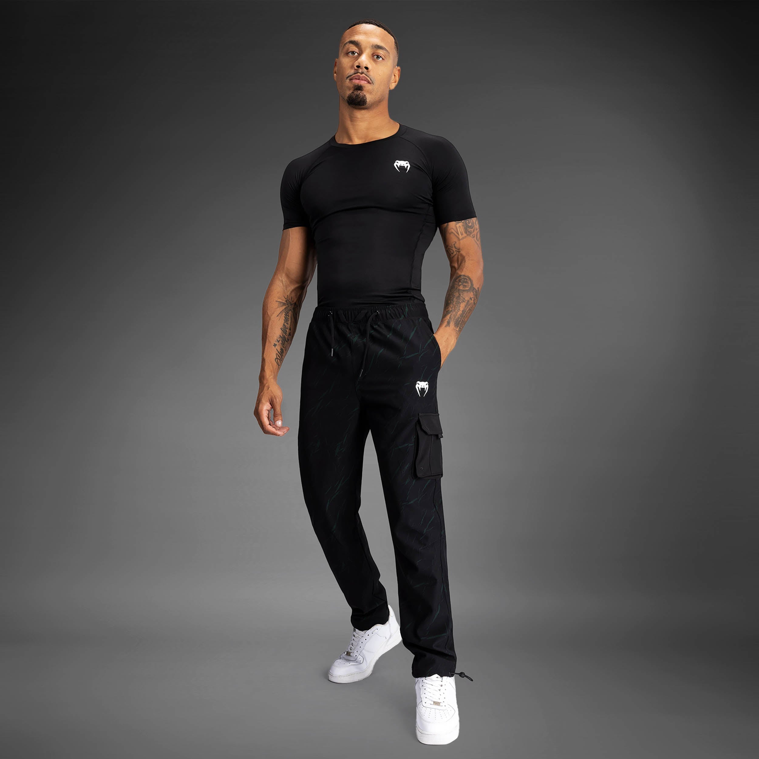 Venum Trooper Men's Tracksuit Pants - Black/Forest Green - Venum