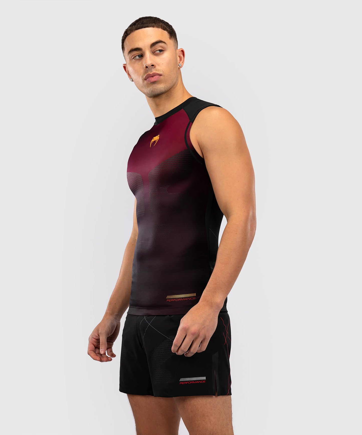Venum Tactical XT Sleeveless Rashguard - Black/Burgundy/Gold