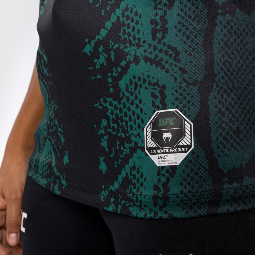 UFC Adrenaline by Venum Personalized Authentic Fight Night Women’s Walkout Jersey - Emerald Edition - Green/Black