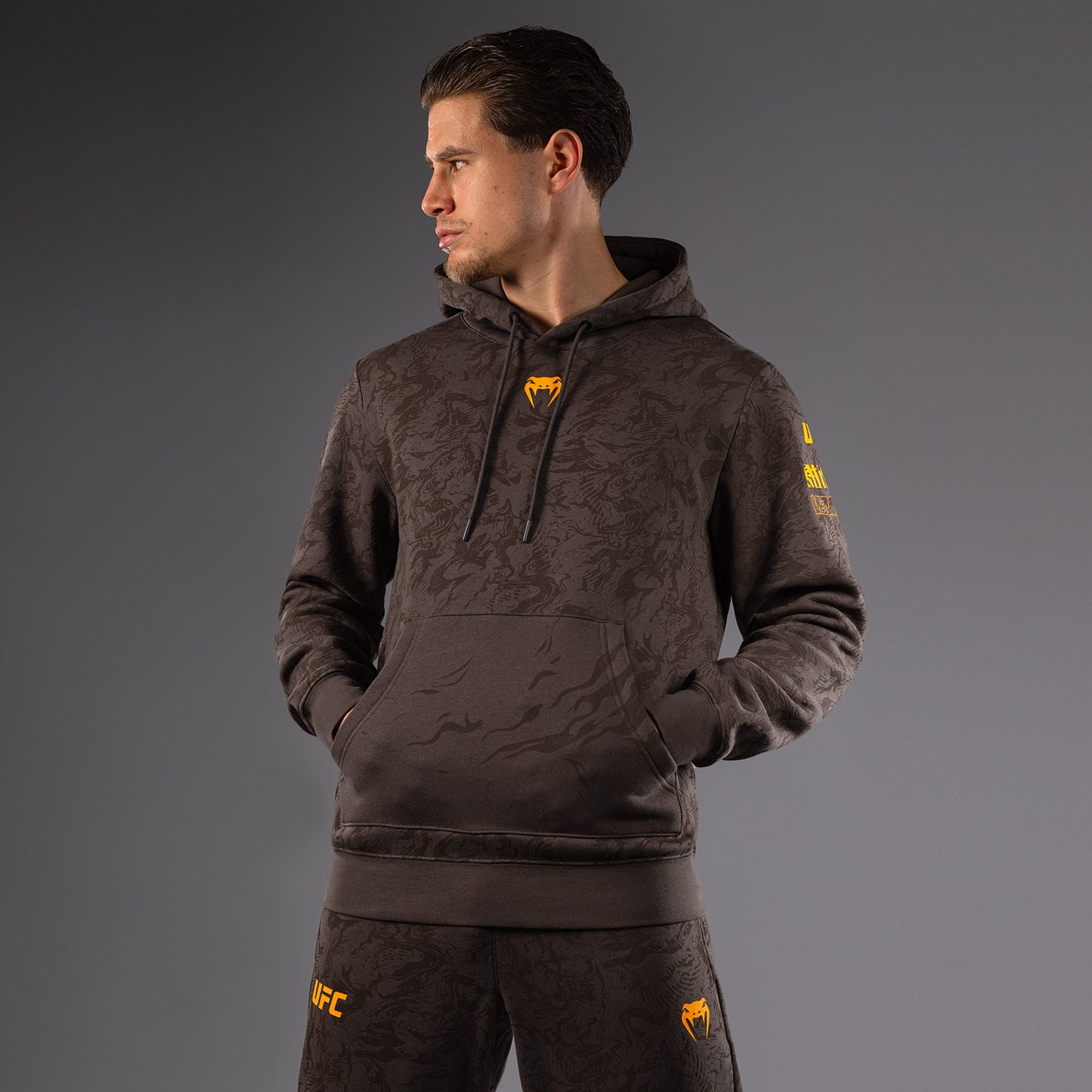 UFC Fusion by Venum Fight Week Men’s Pullover Hoodie - Earthen Brown