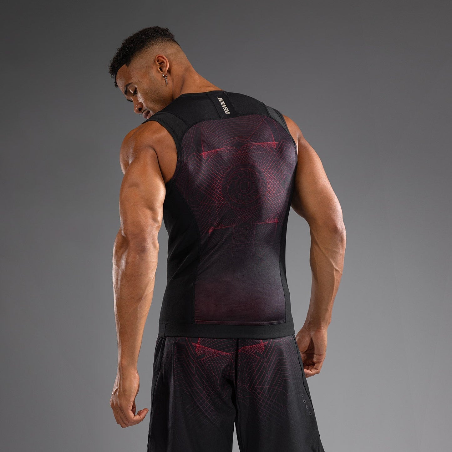 Venum G-Fit Air Men's Sleeveless Rashguard - Deep Black/Fire Red