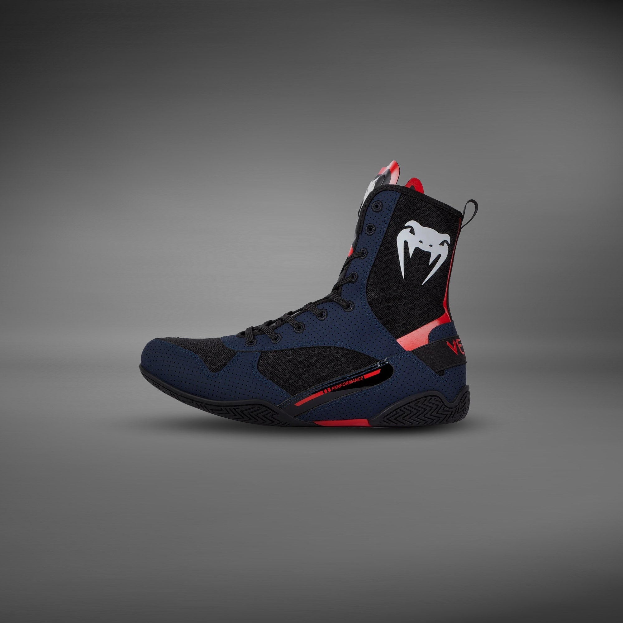 Venum Elite Boxing Shoes - Navy/Black/Red - Venum