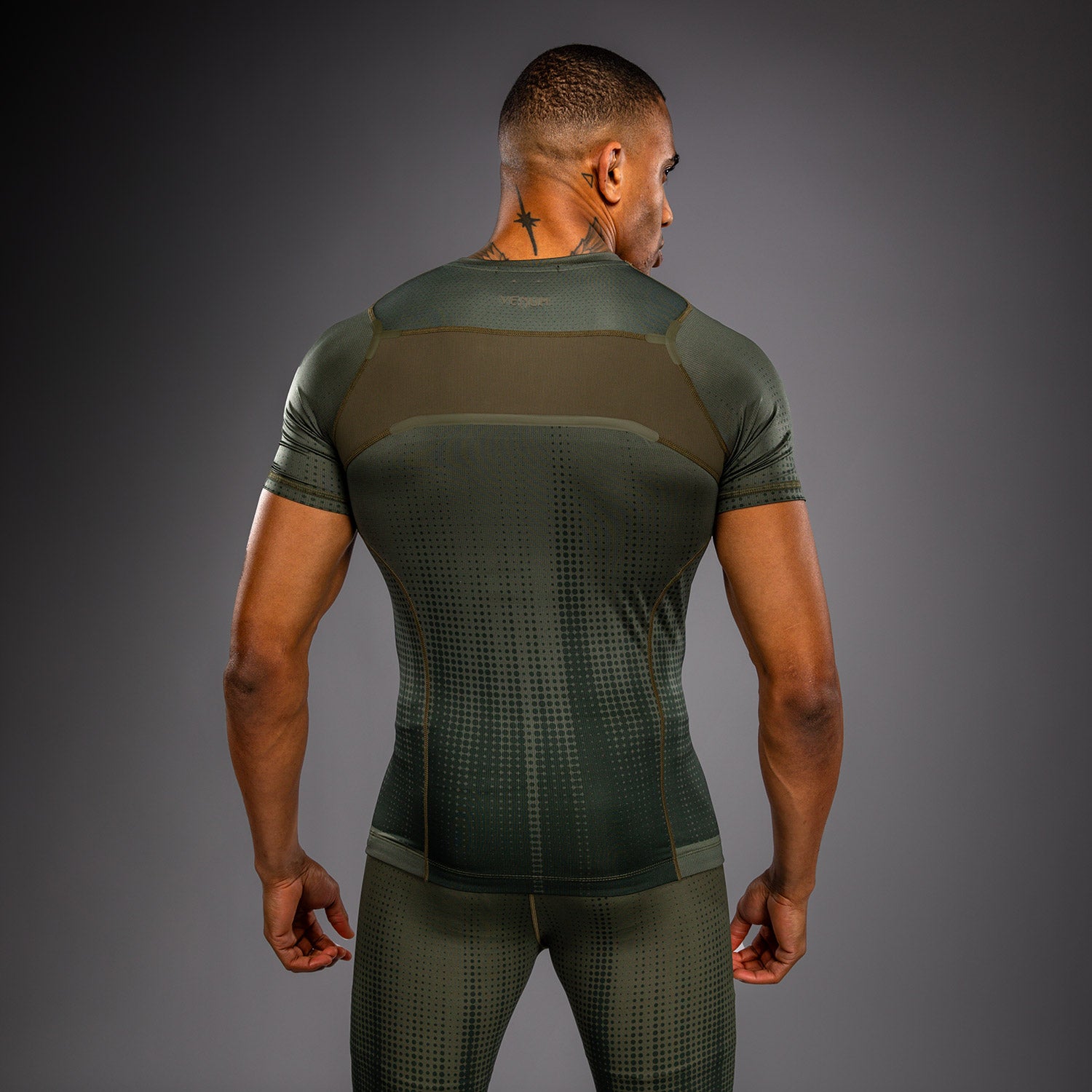 Venum Stealth Short Sleeve Rashguard - Khaki/Dark Green  product-type_Compression T-Shirts Venum