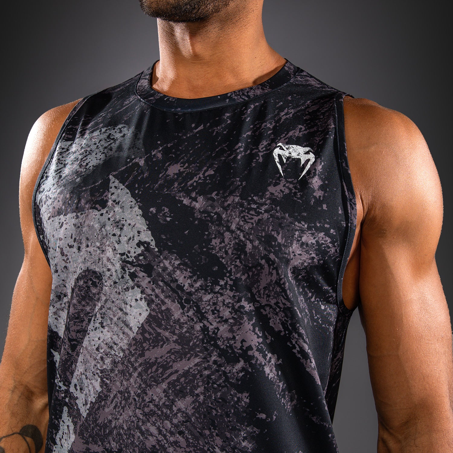 Venum Rage & Workout Dry Tech Tank Top - Black/Grey  product-type_Tank tops Venum