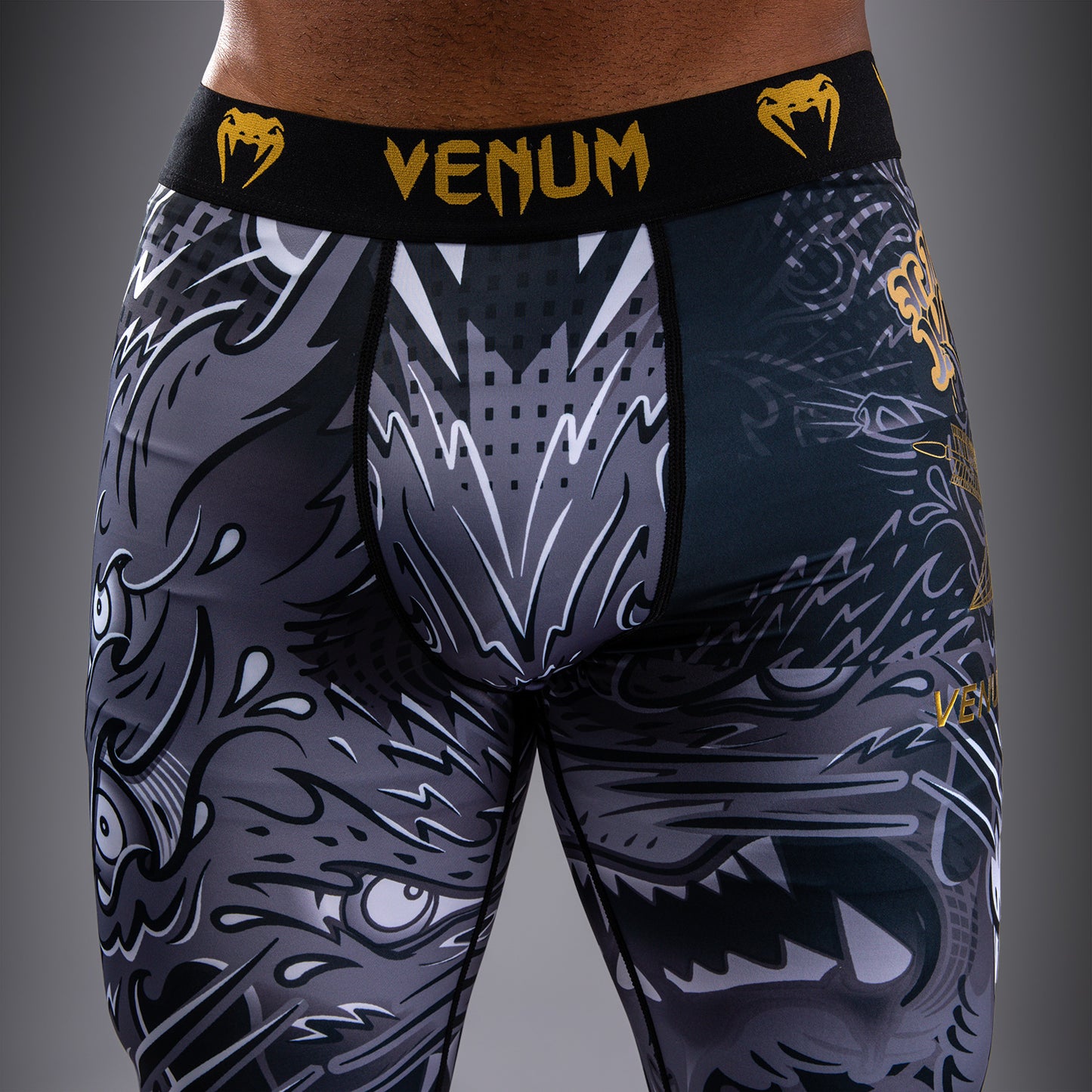 Venum Wolf Atak Spats - Black/Grey