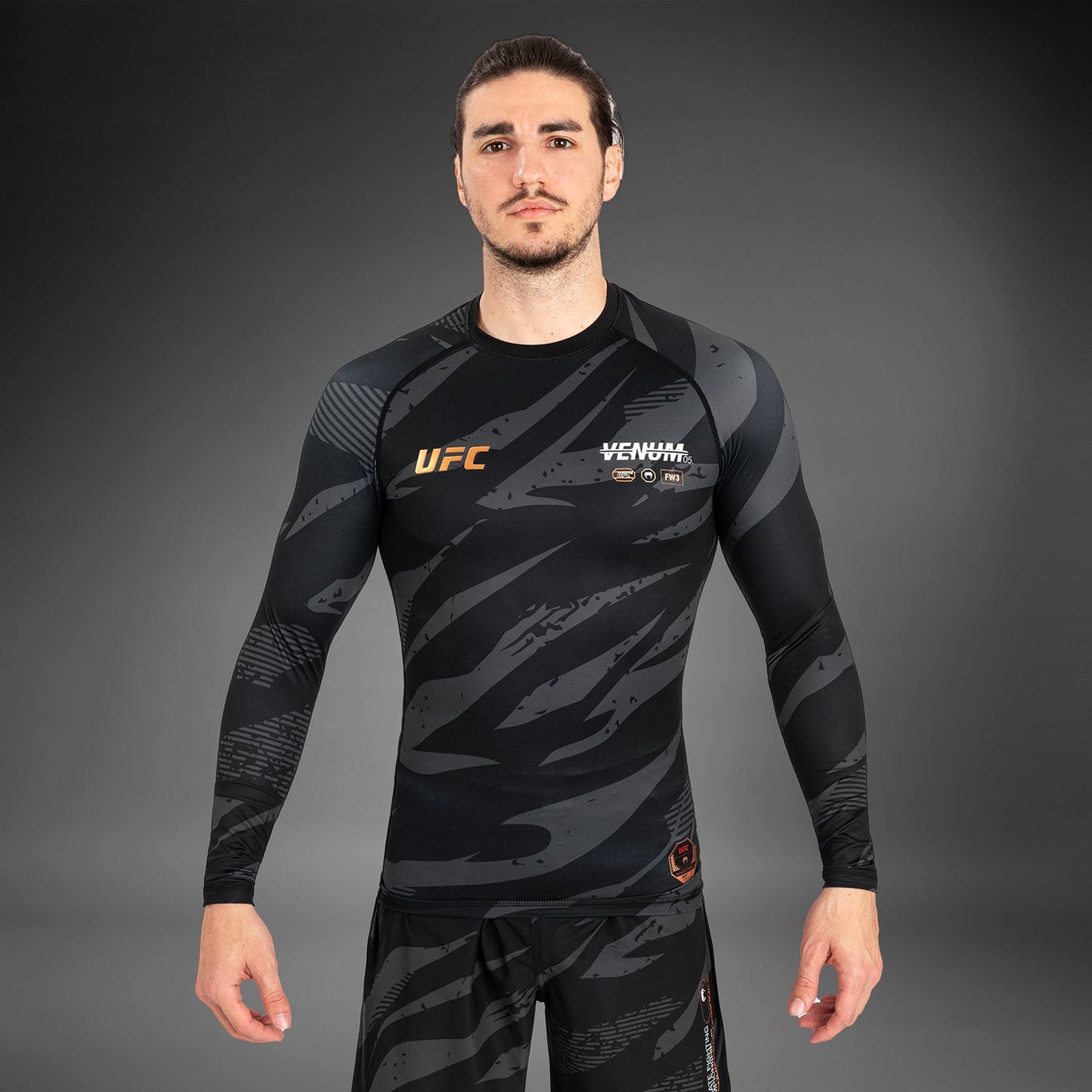 UFC Adrenaline by Venum Fight Week Performance Long Sleeve Rashguard - Urban Camo