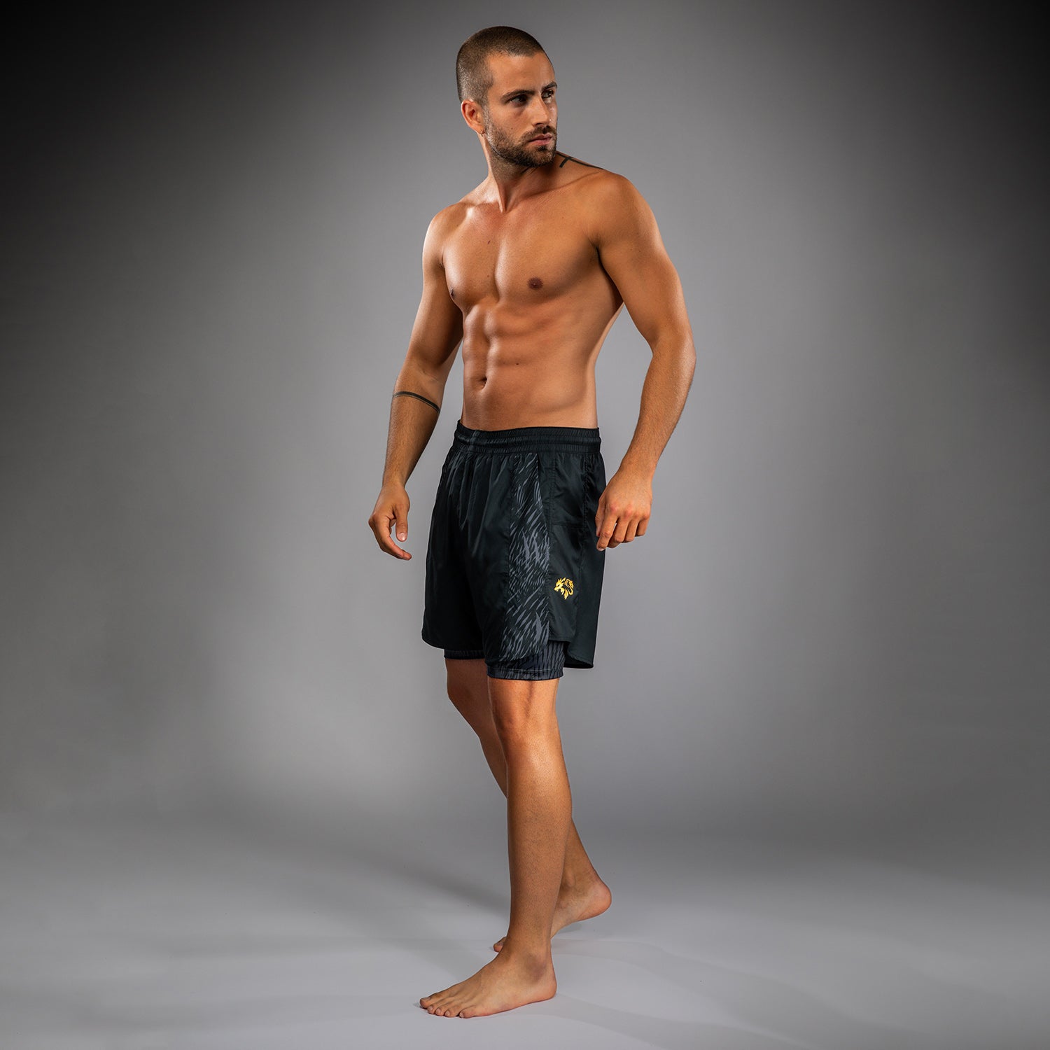 Venum x Chimaev Training Shorts - Black/Grey - Venum