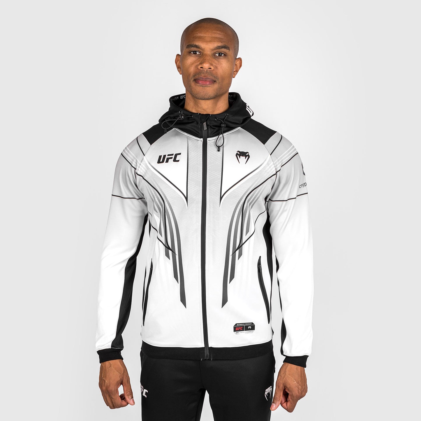 UFC Venum Personalized Authentic Fight Night 2.0 Kit by Venum Men's Walkout Hoodie - White