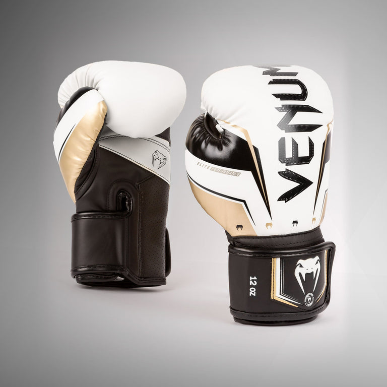 Venum Elite Evo Boxing - White/Gold - Venum product-type_Boxing
