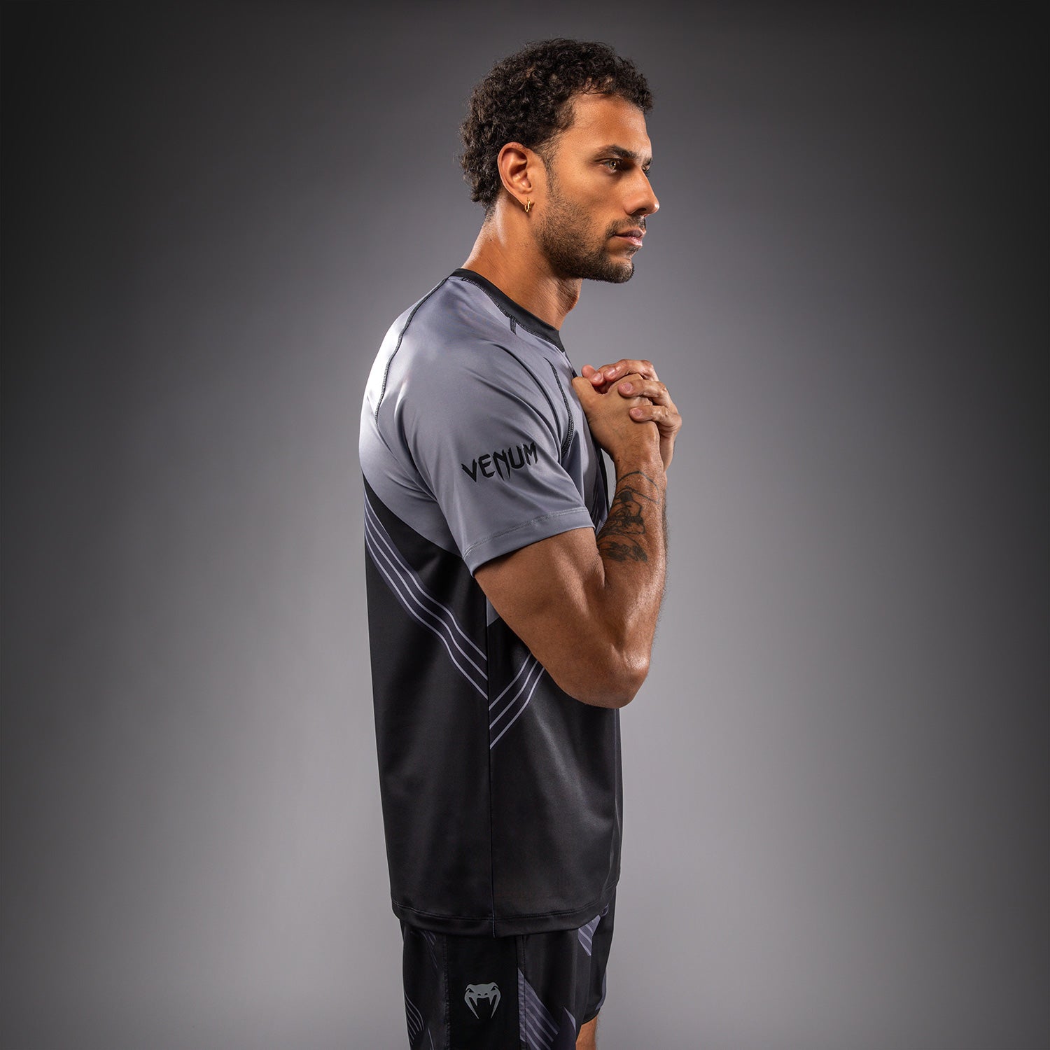 Venum No-Gi 6.0 Dry Tech T-Shirt - Black/Grey  product-type_Dry Tech T-Shirts Venum