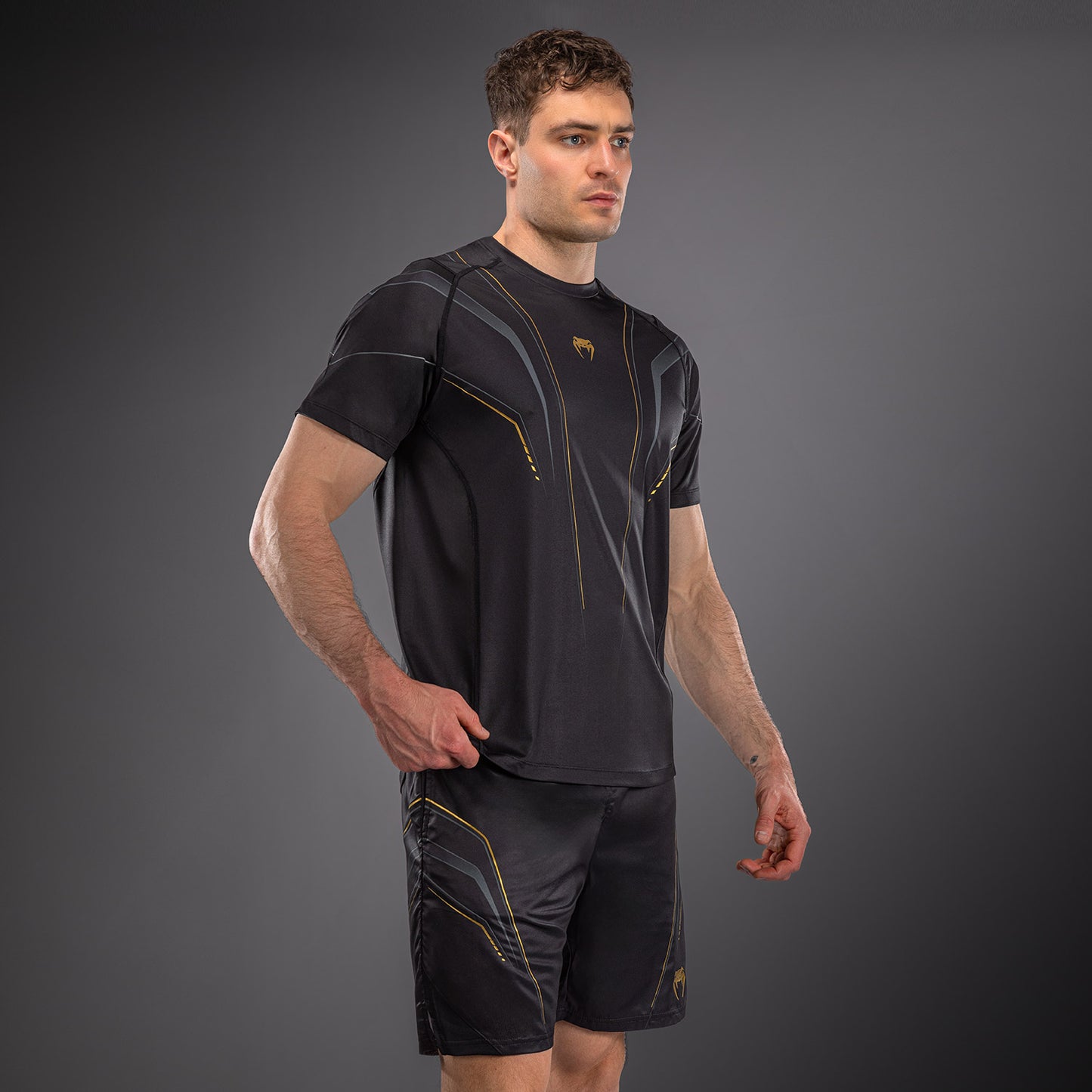 Venum Streamline Dry-Tech T-Shirt - Black/Gold  product-type_Dry Tech T-Shirts Venum
