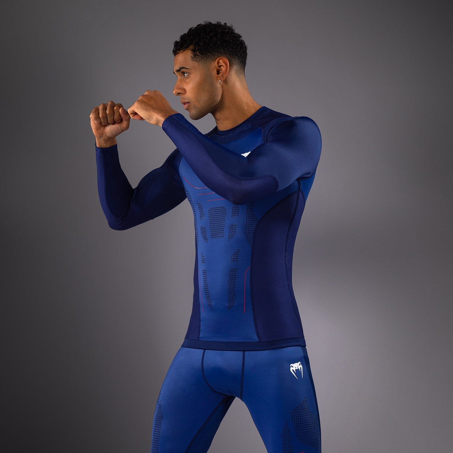 Venum Technical 3.0 Long Sleeve Rashguard - Night Blue