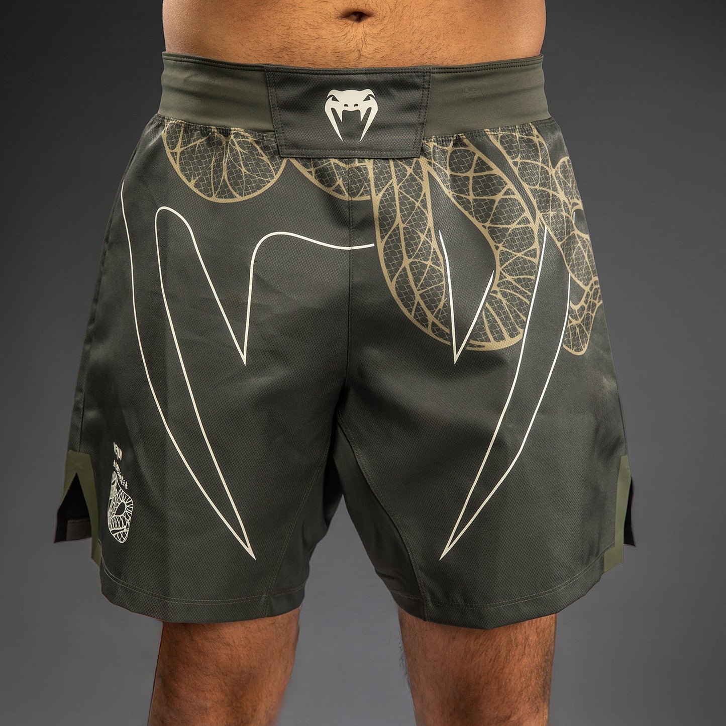 Venum Serpenti Fight Shorts - Khaki/Bronze/Ivory