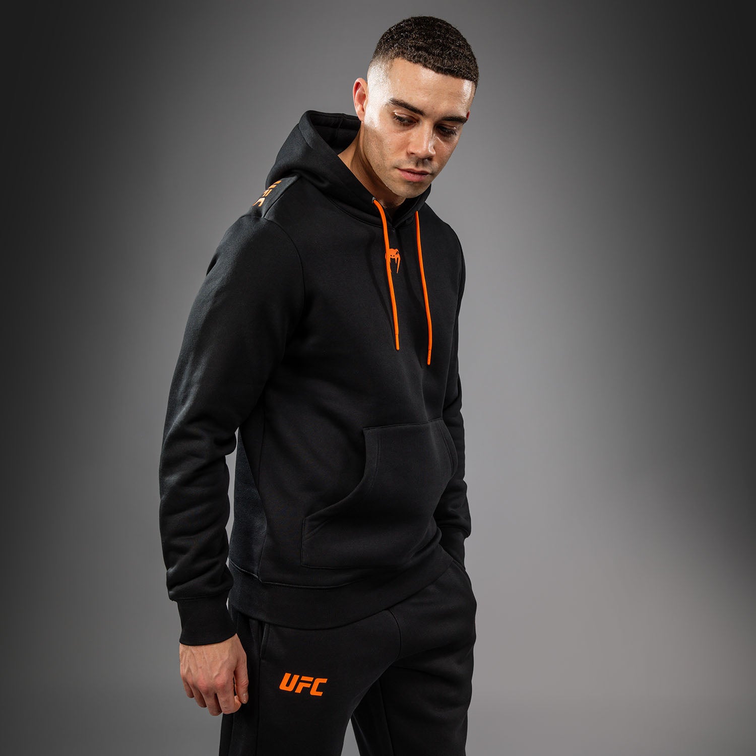 Men's UFC Zenith by Venum Black Authentic Fight Week Pullover Hoodie