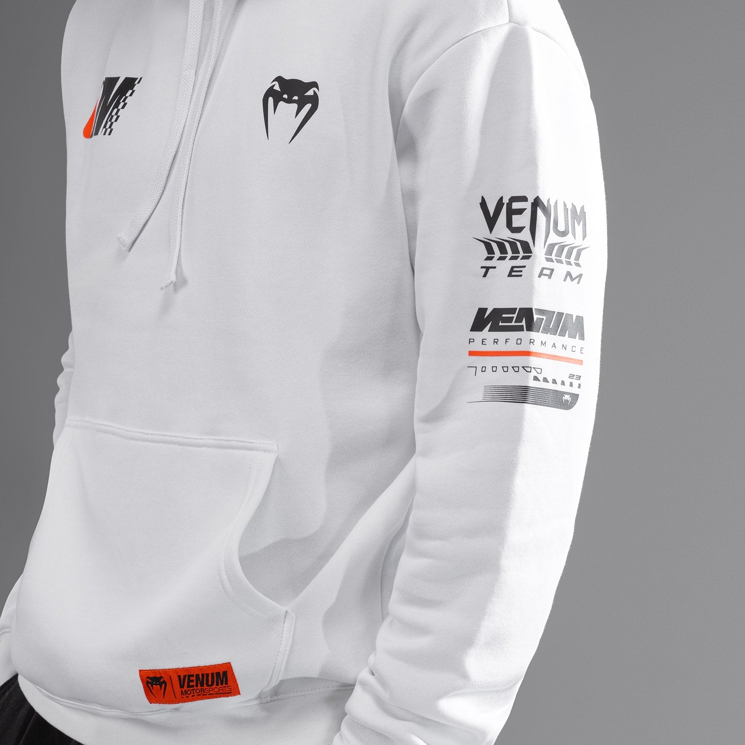 Logo Venum Mma Hoodie Venum Motorsport Hoodie Snow White Venum, image size:1500x1500