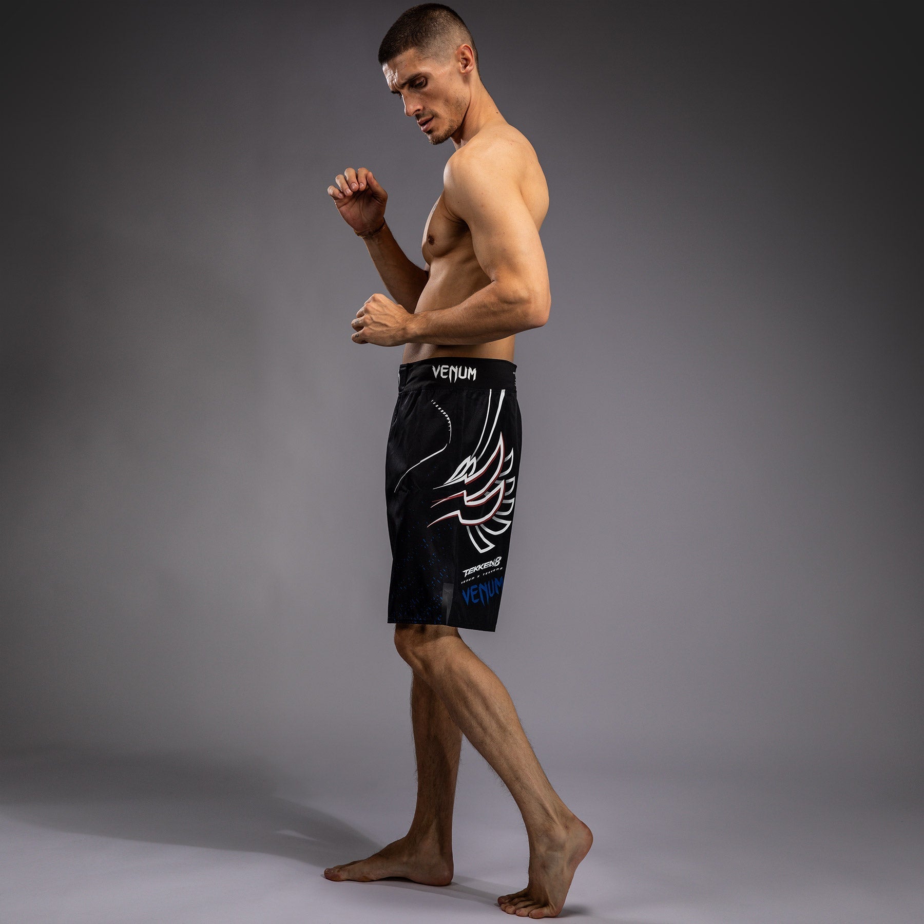 ファイトシン Venum x TEKKEN 8 - Jin Kazama Fight Shorts - Blue/Black/White - Venum