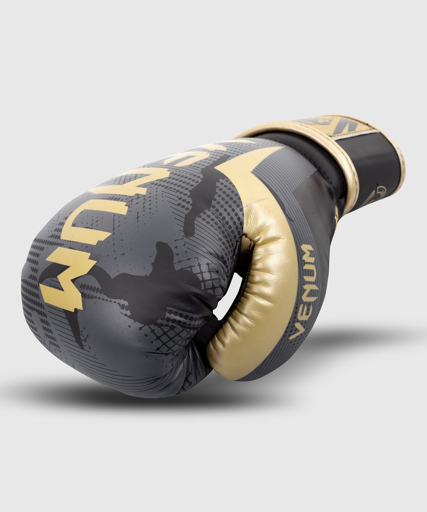 Venum Elite Boxing Gloves - Camo/Gold
