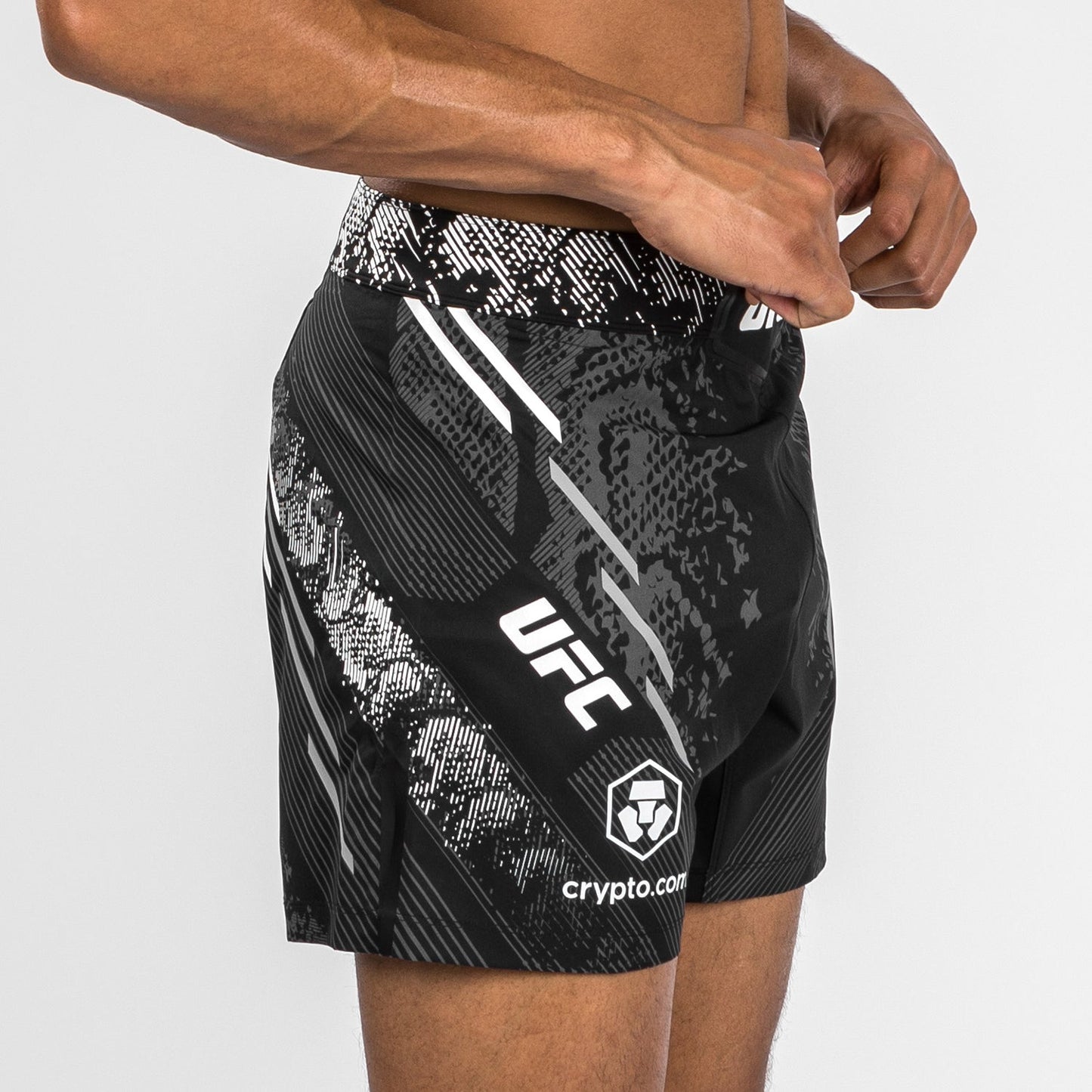 UFC Adrenaline by Venum Personalized Authentic Fight Night Men's Fight Short - Short Fit - Black