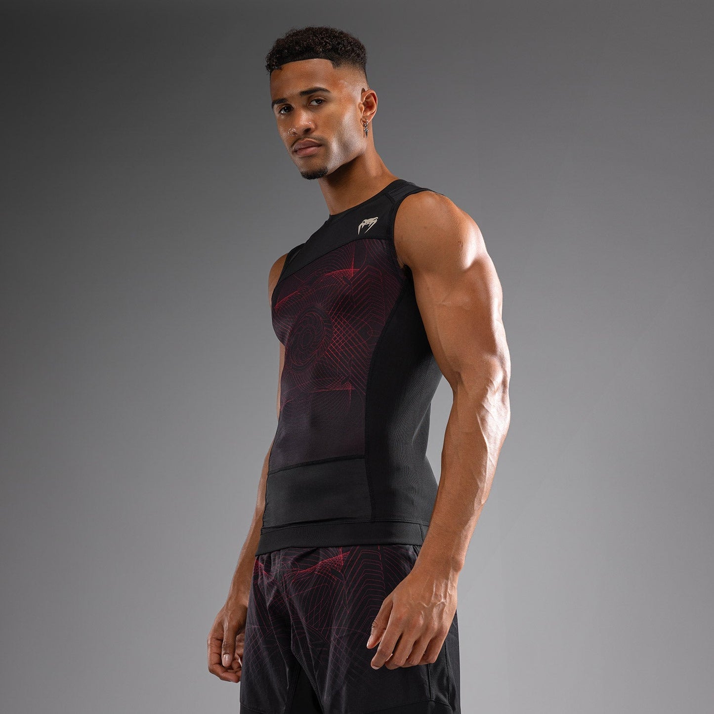Venum G-Fit Air Men's Sleeveless Rashguard - Deep Black/Fire Red