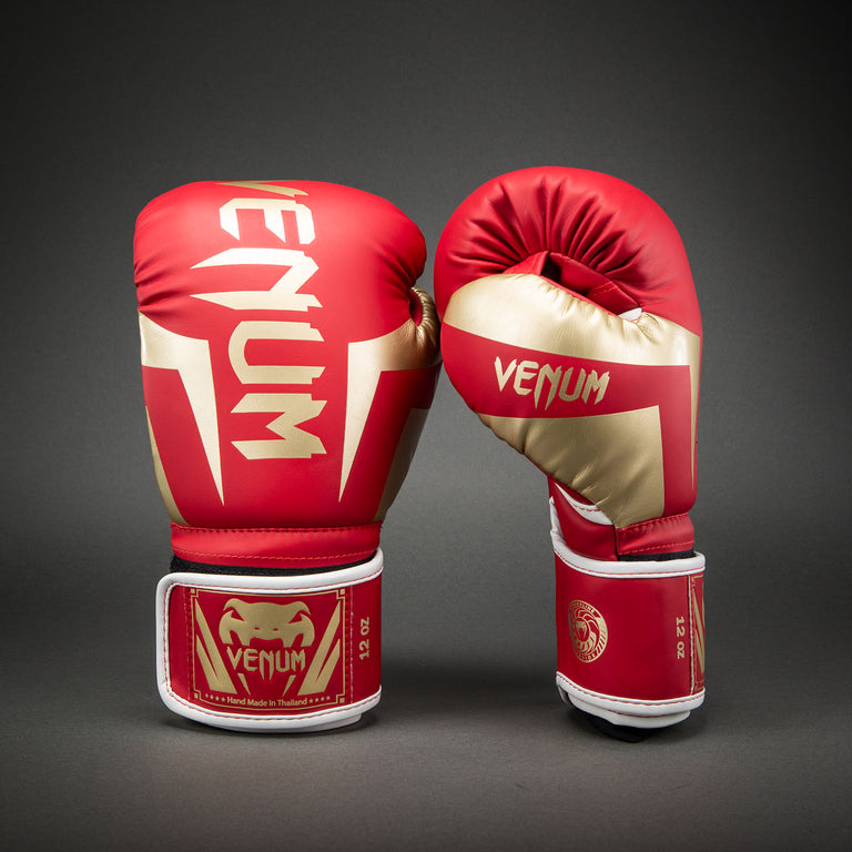 Venum Elite Boxing Gloves - Black/Gold - Venum