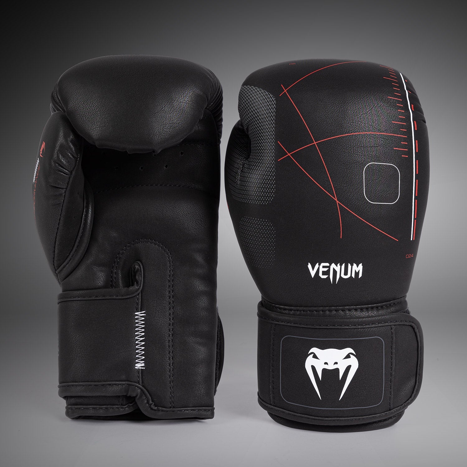 Venum Tactical XT Boxing Gloves - Black/Fire Red - Venum