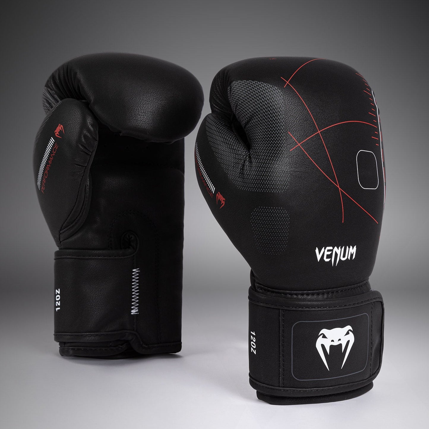 Venum Tactical XT Boxing Gloves - Black/Fire Red
