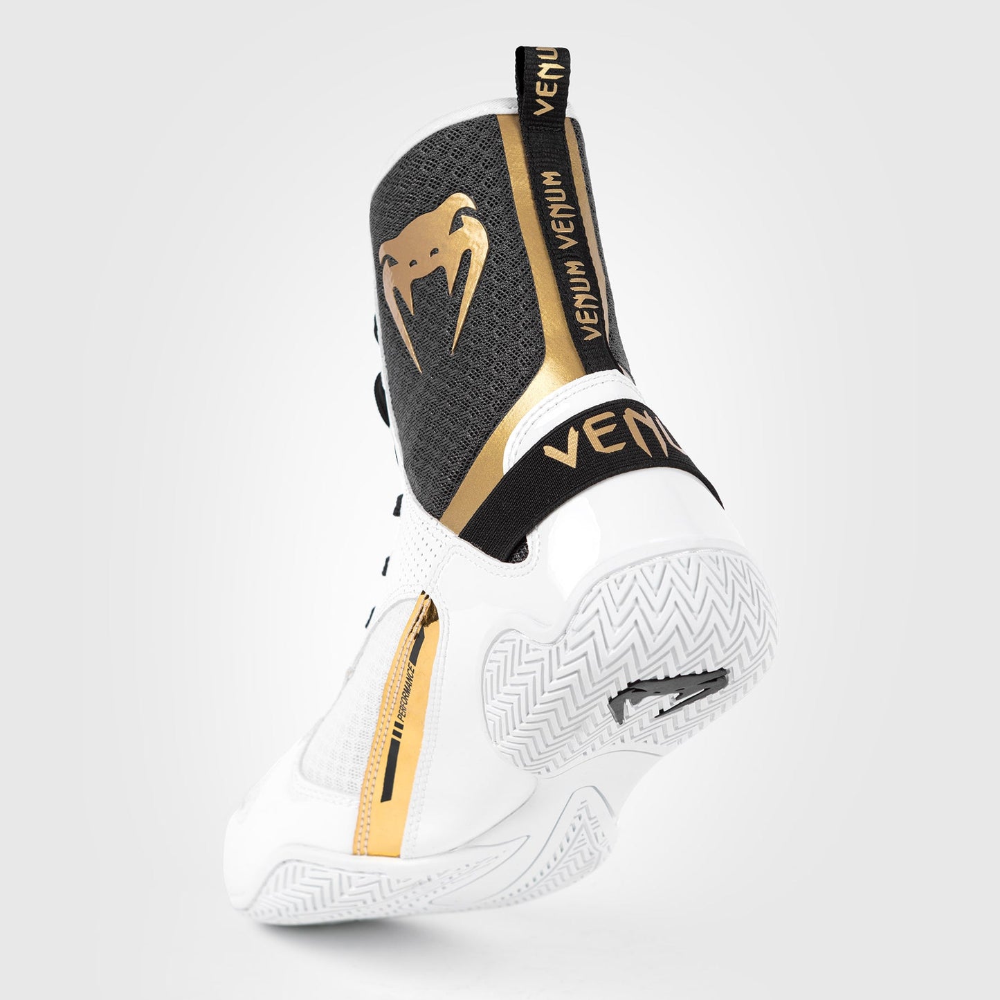 Venum Elite Boxing Shoes - White/Black/Gold