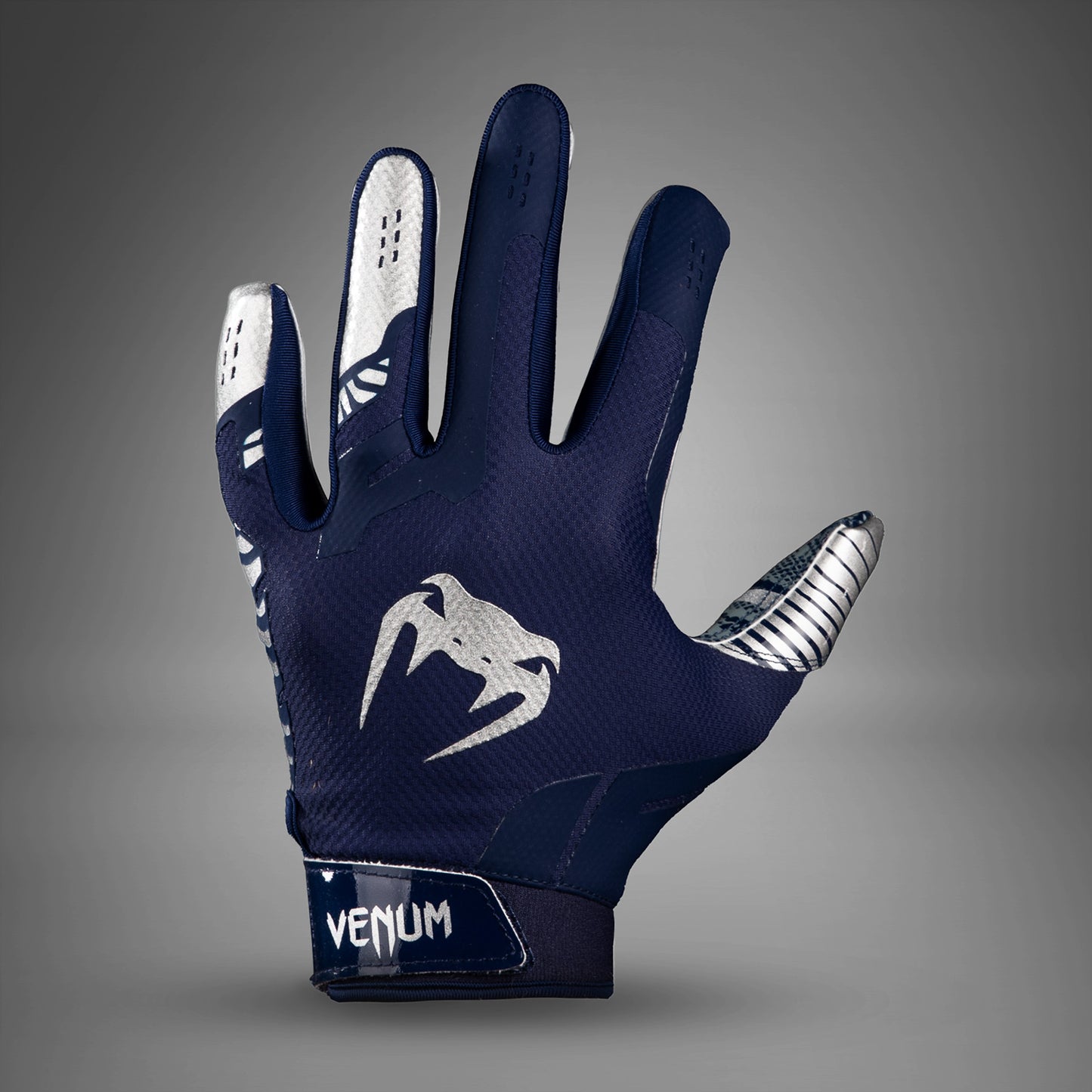 Venum Elite Football Gloves - Navy/Silver