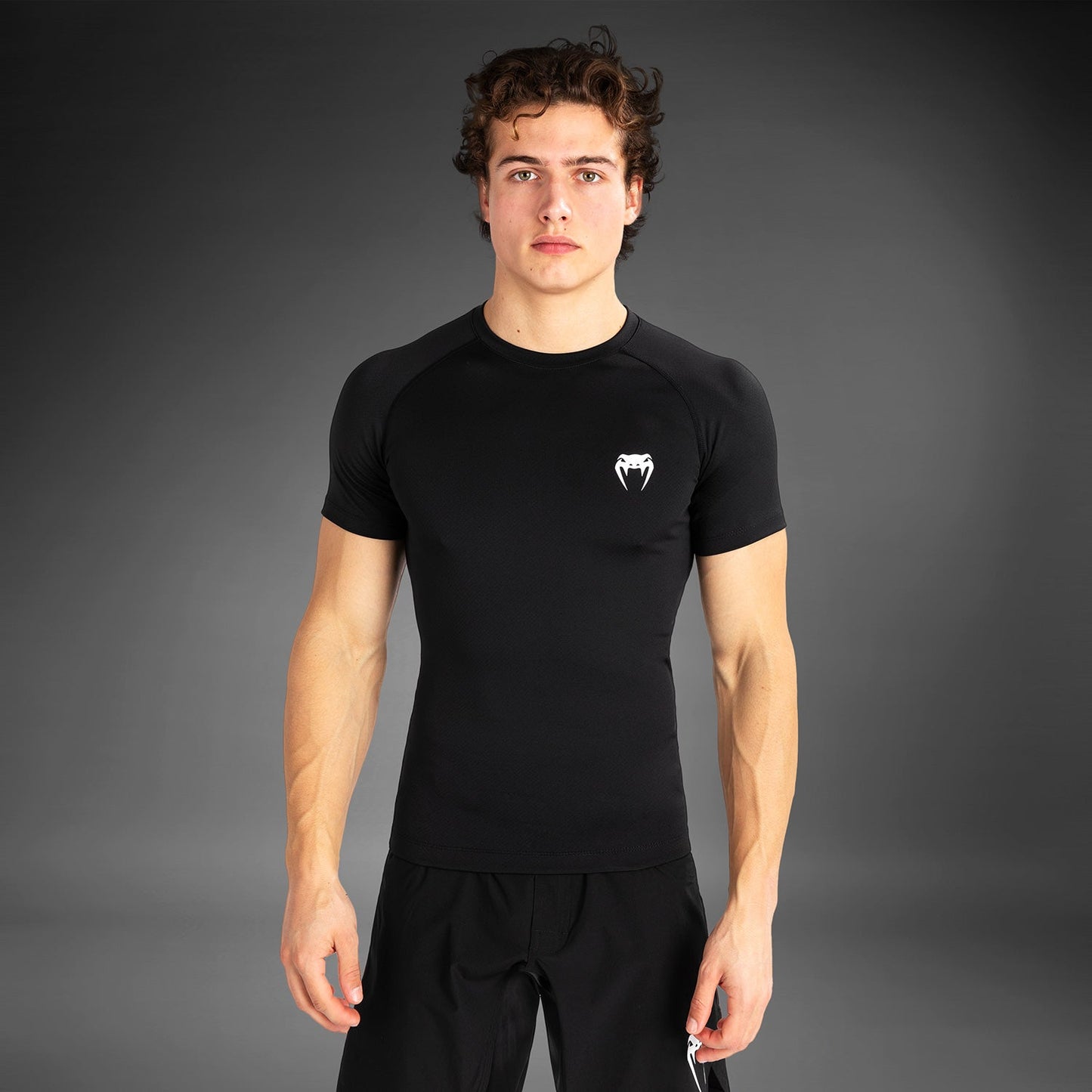 Venum Contender Men’s Short Sleeve Rashguard - Black/White