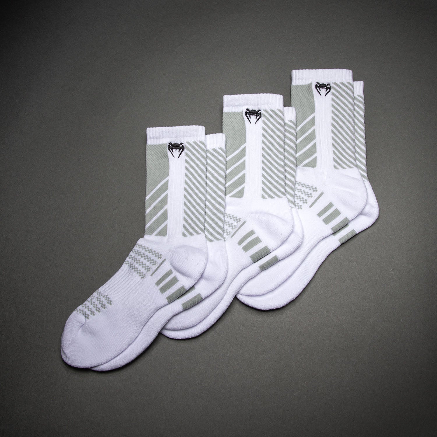 Venum Vector Crew Socks 3 Pack - White/Grey  product-type_Socks Venum