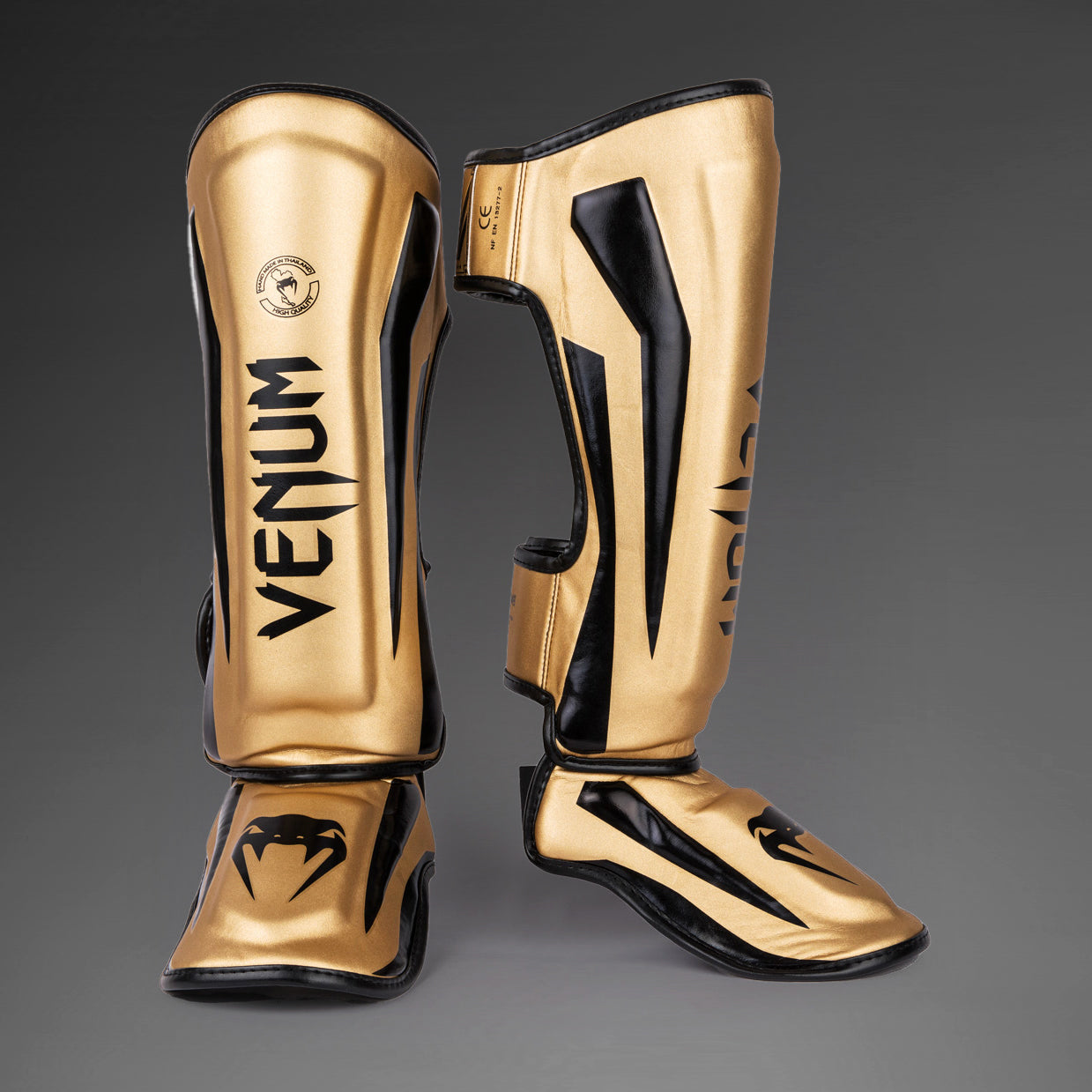 Venum Elite Standup Shin guards - Gold/Black - Venum