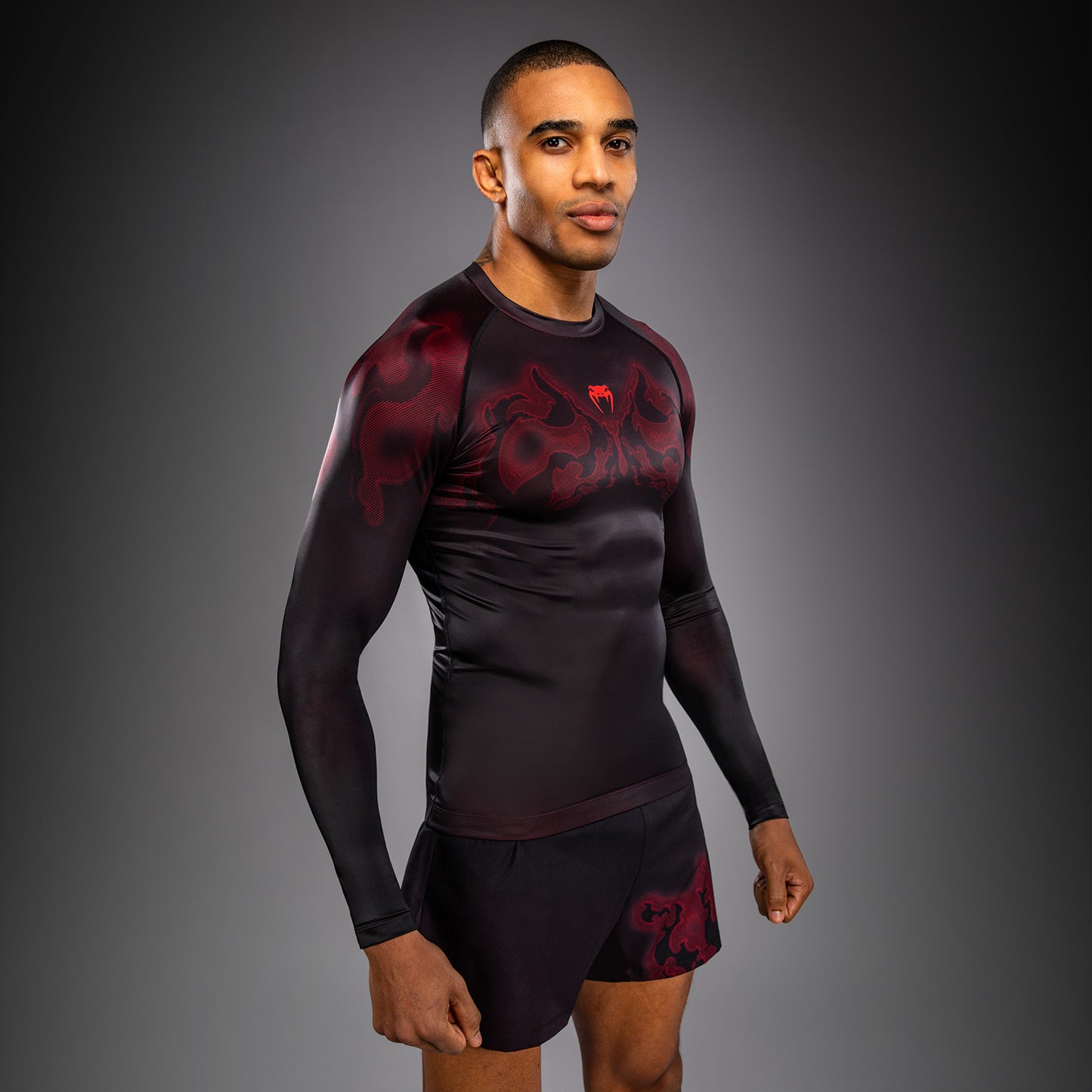 Venum Spectre Long Sleeve Rashguard - Black/Red  product-type_Compression T-Shirts Venum
