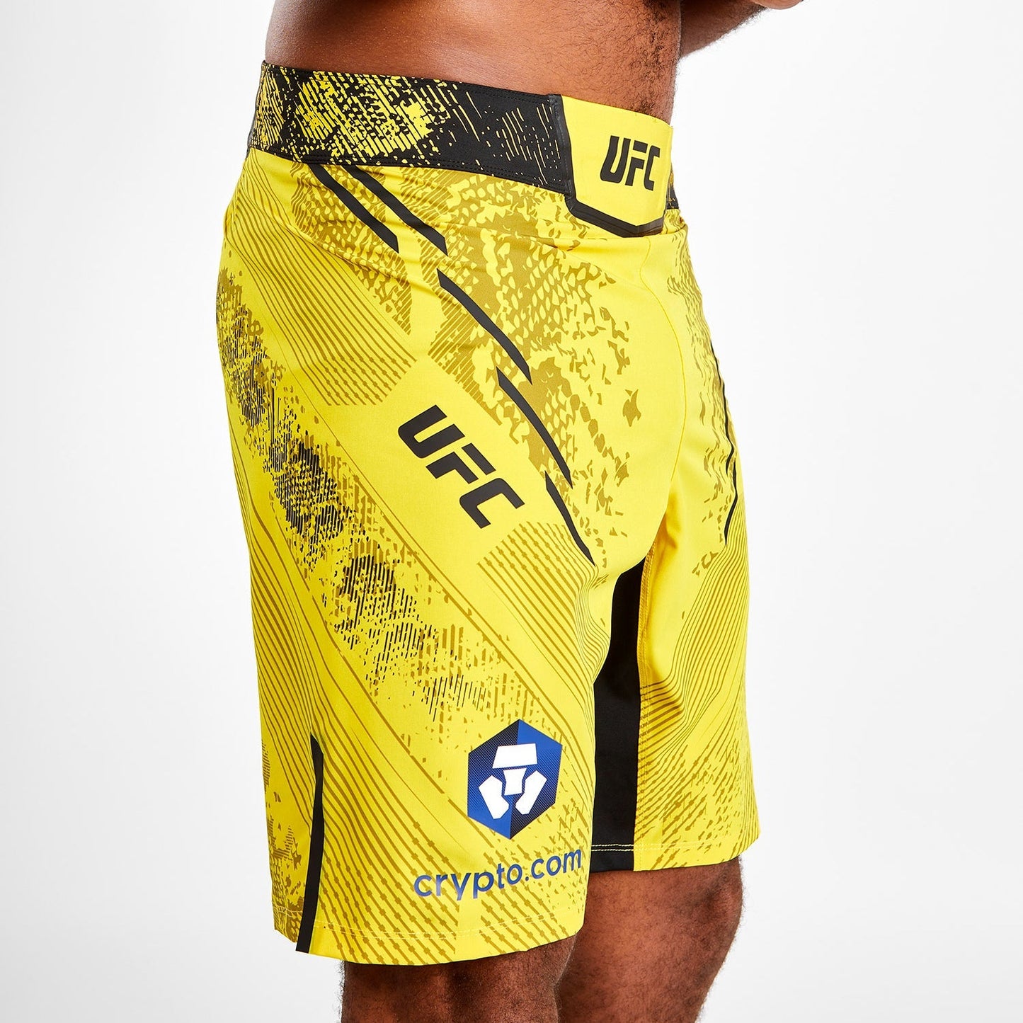 UFC Adrenaline by Venum Personalized Authentic Fight Night Men's Fight Short - Long Fit - Yellow