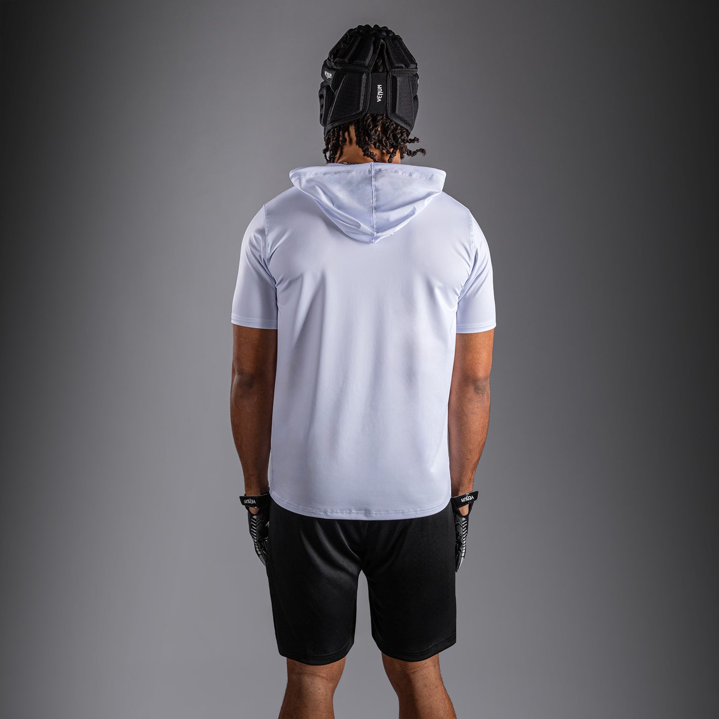 Venum Elite Short Sleeve Dry-Tech Hoodie - White  product-type_Sweatshirts Venum
